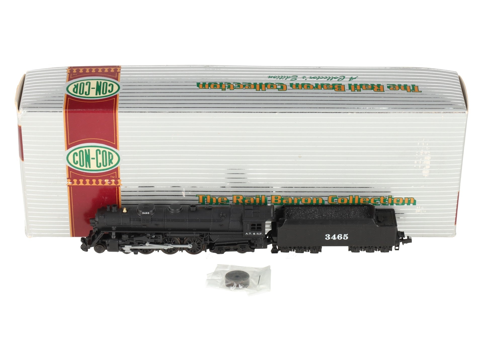 Con-Cor 001-003002 N Scale Santa Fe J3a 4-6-4 Steam Locomotive and Tender #3465 EX/Box