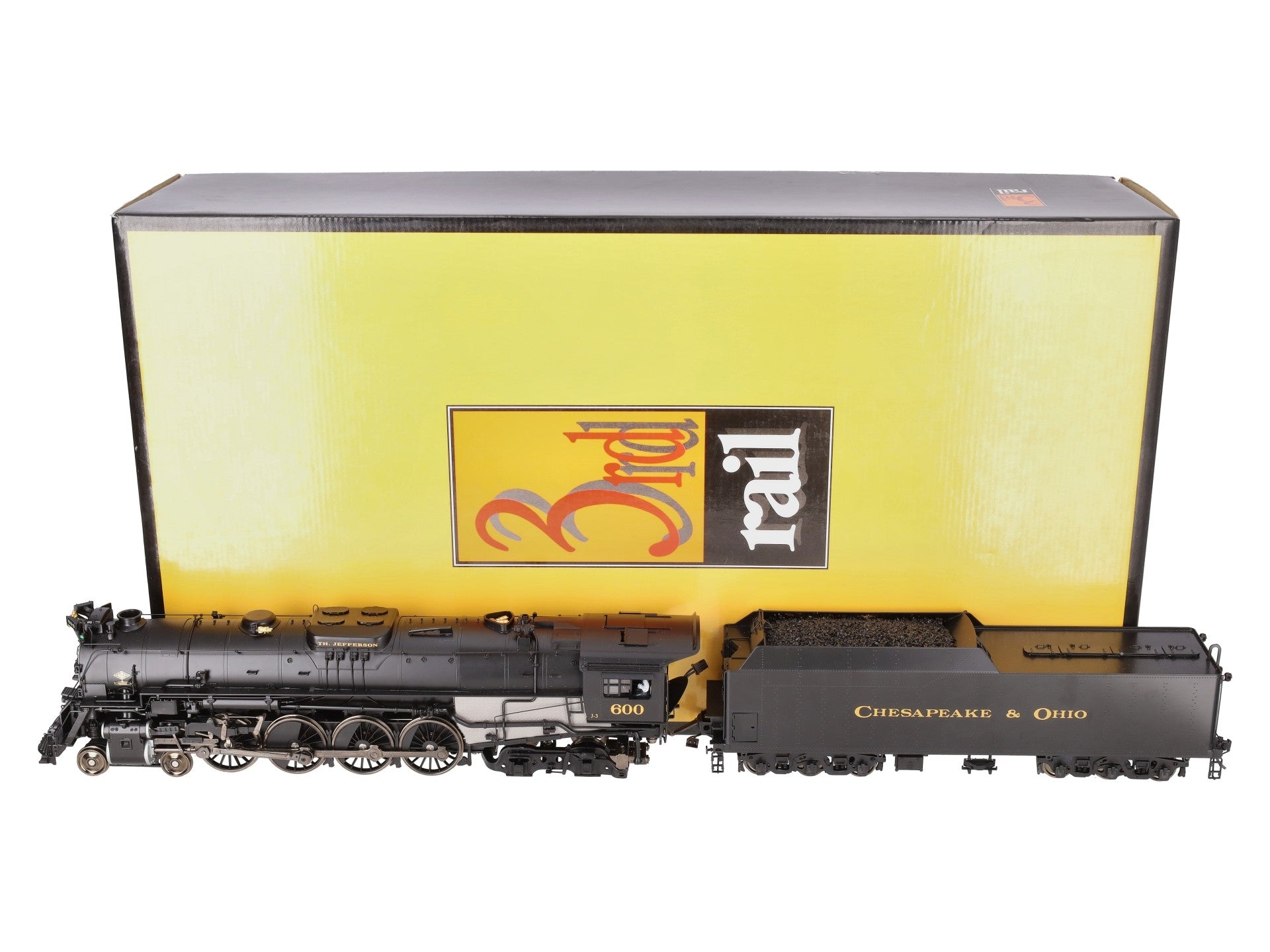 Sunset Models O Brass C&O Greenbrier 4-8-4 Steam Engine & Tender #600 (2-Rail) EX/Box
