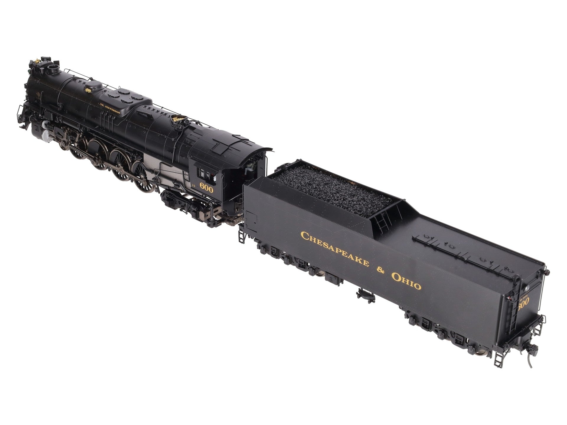 Sunset Models O Brass C&O Greenbrier 4-8-4 Steam Engine & Tender #600 (2-Rail) EX/Box