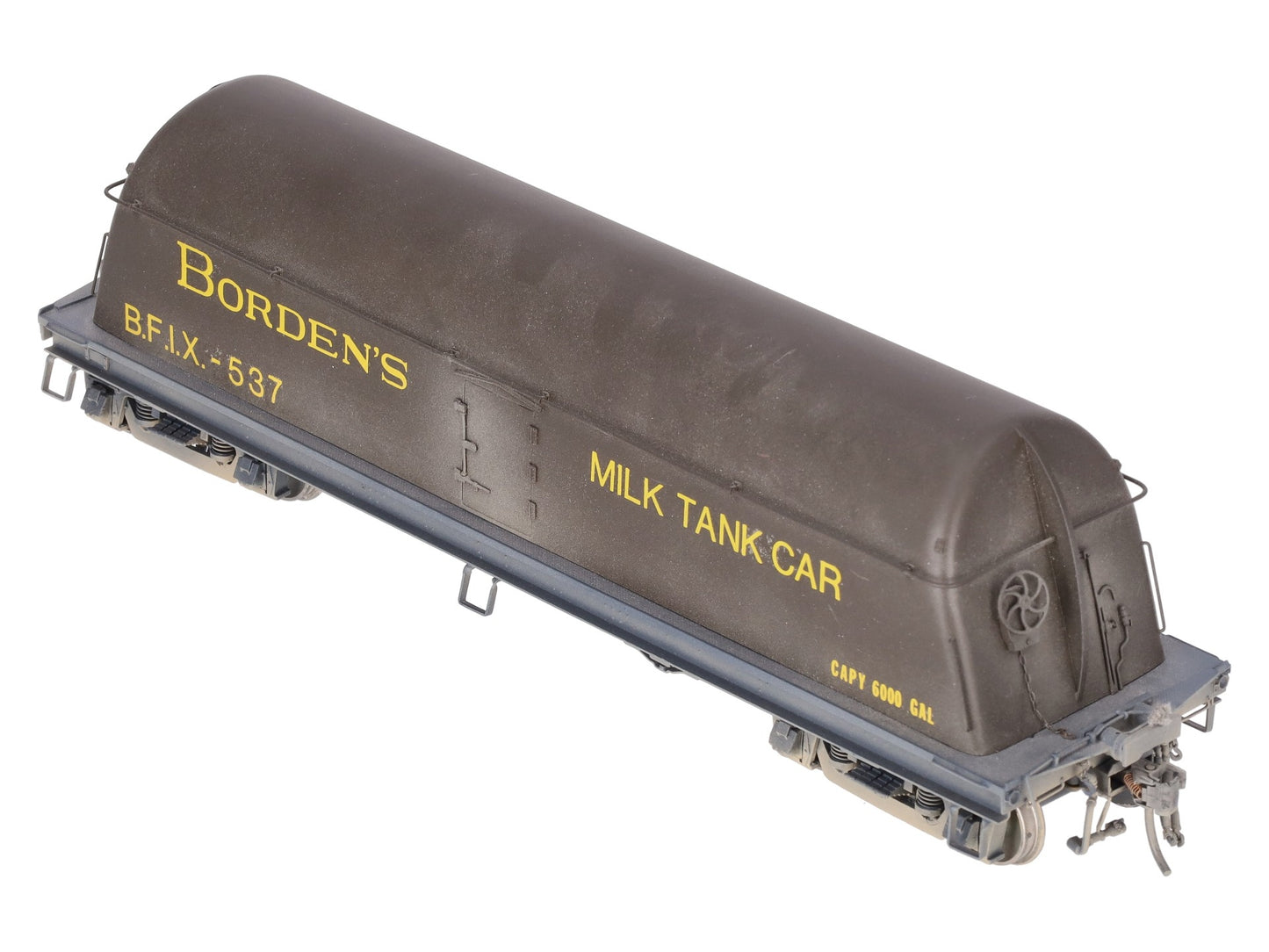 Overland OMI-0089 Brass O Scale Borden Milk Car w/ End Fins (2-Rail) - Custom/Box