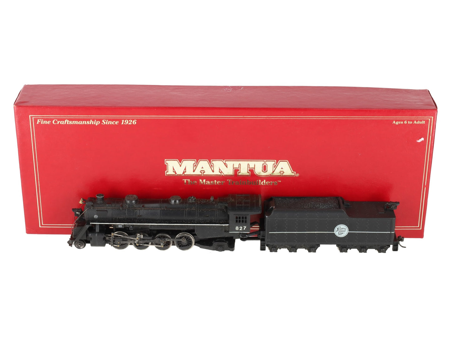 Mantua 4073 HO Atlantic Coast Line 2-8-2 Steam Locomotive & Tender #827-Custom VG/Box