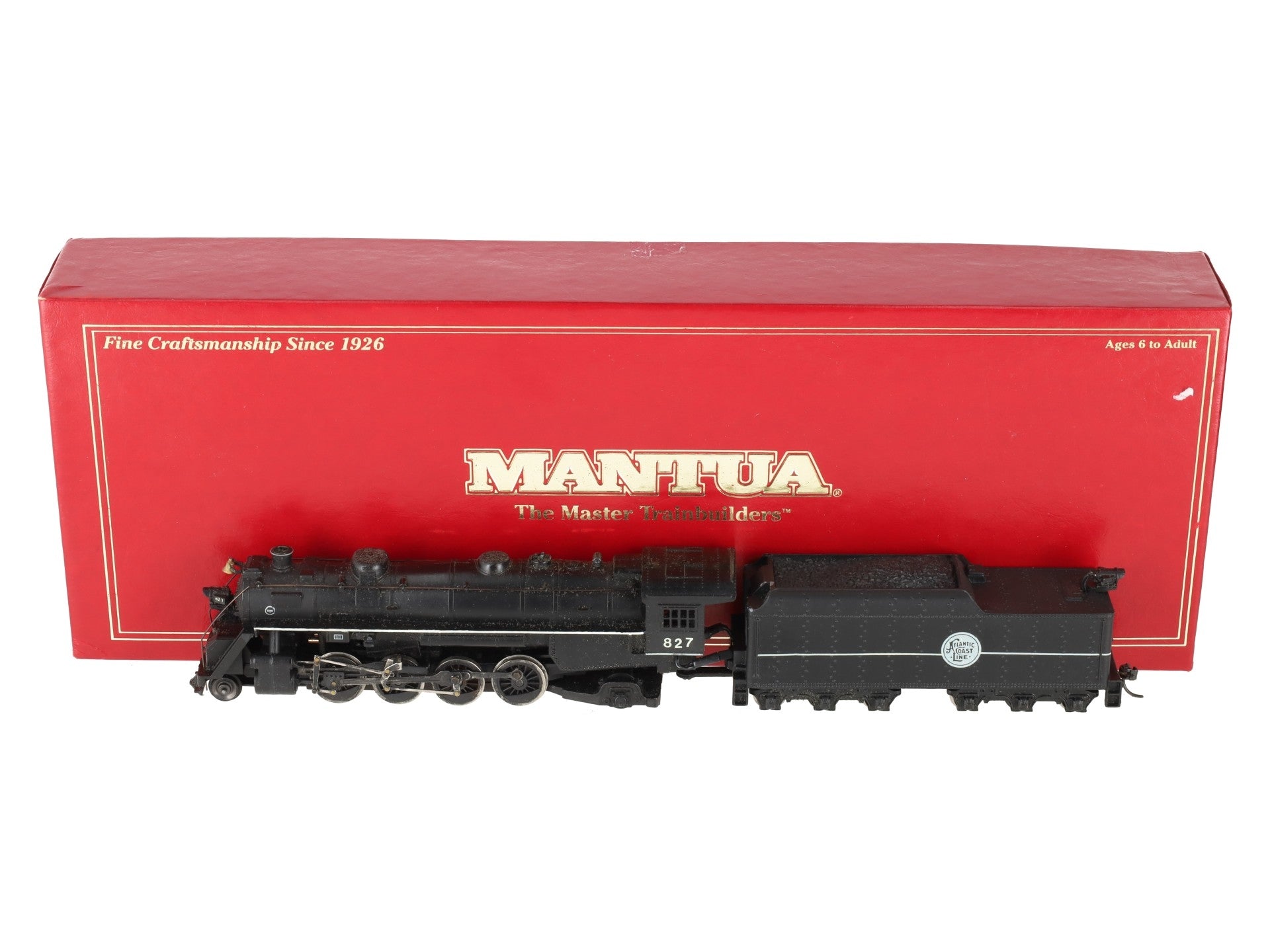 Mantua 4073 HO Atlantic Coast Line 2-8-2 Steam Locomotive & Tender #827-Custom VG/Box
