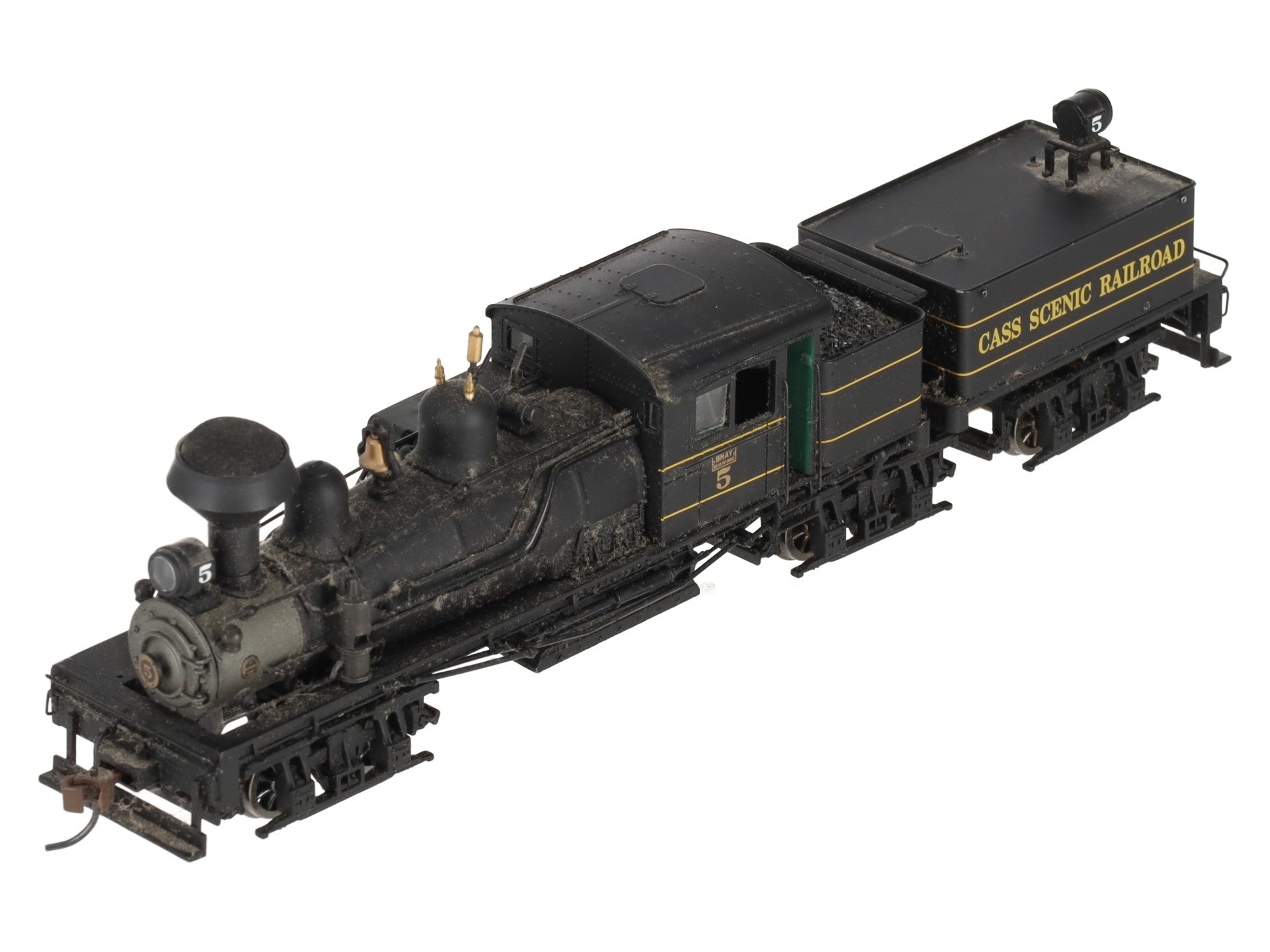 Bachmann 81906 HO Cass Scenic 80-Ton Three Truck Shay Locomotive & Tender #5 VG/Box