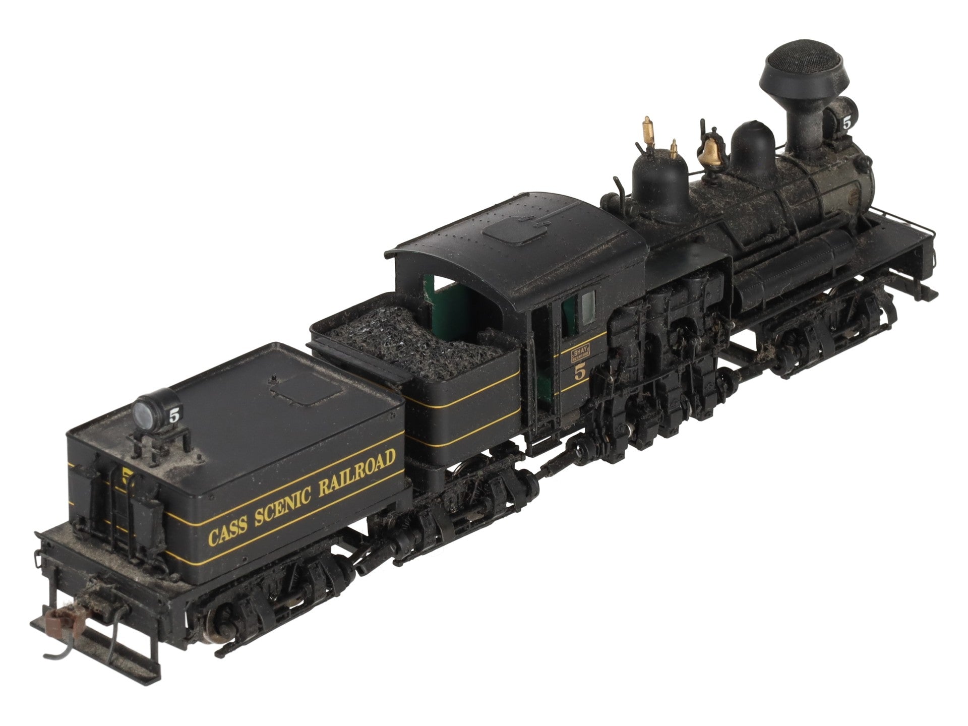 Bachmann 81906 HO Cass Scenic 80-Ton Three Truck Shay Locomotive & Tender #5 VG/Box
