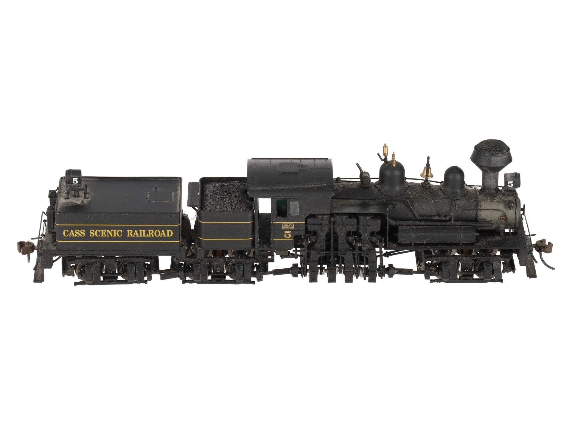 Bachmann 81906 HO Cass Scenic 80-Ton Three Truck Shay Locomotive & Tender #5 VG/Box