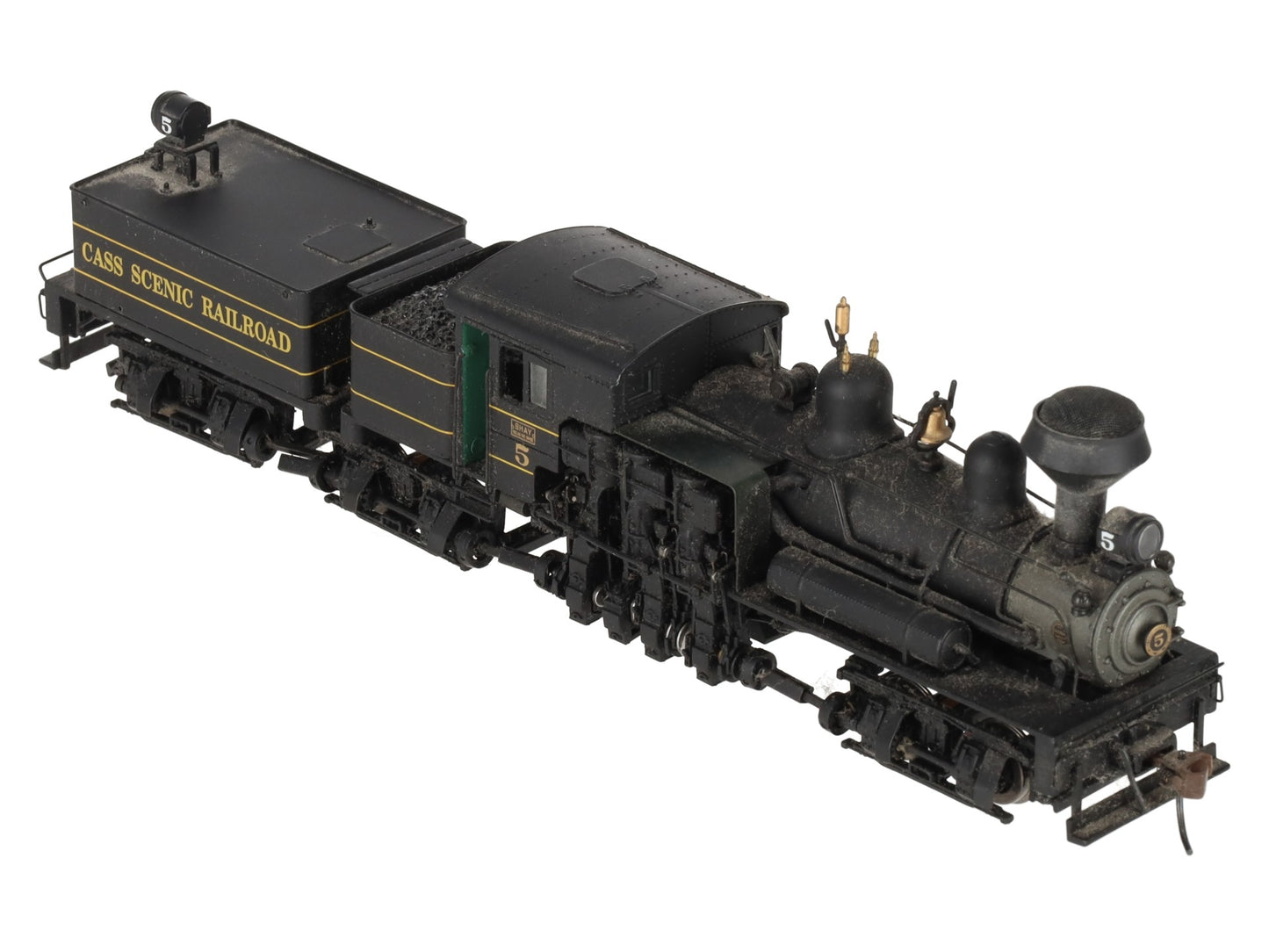 Bachmann 81906 HO Cass Scenic 80-Ton Three Truck Shay Locomotive & Tender #5 VG/Box