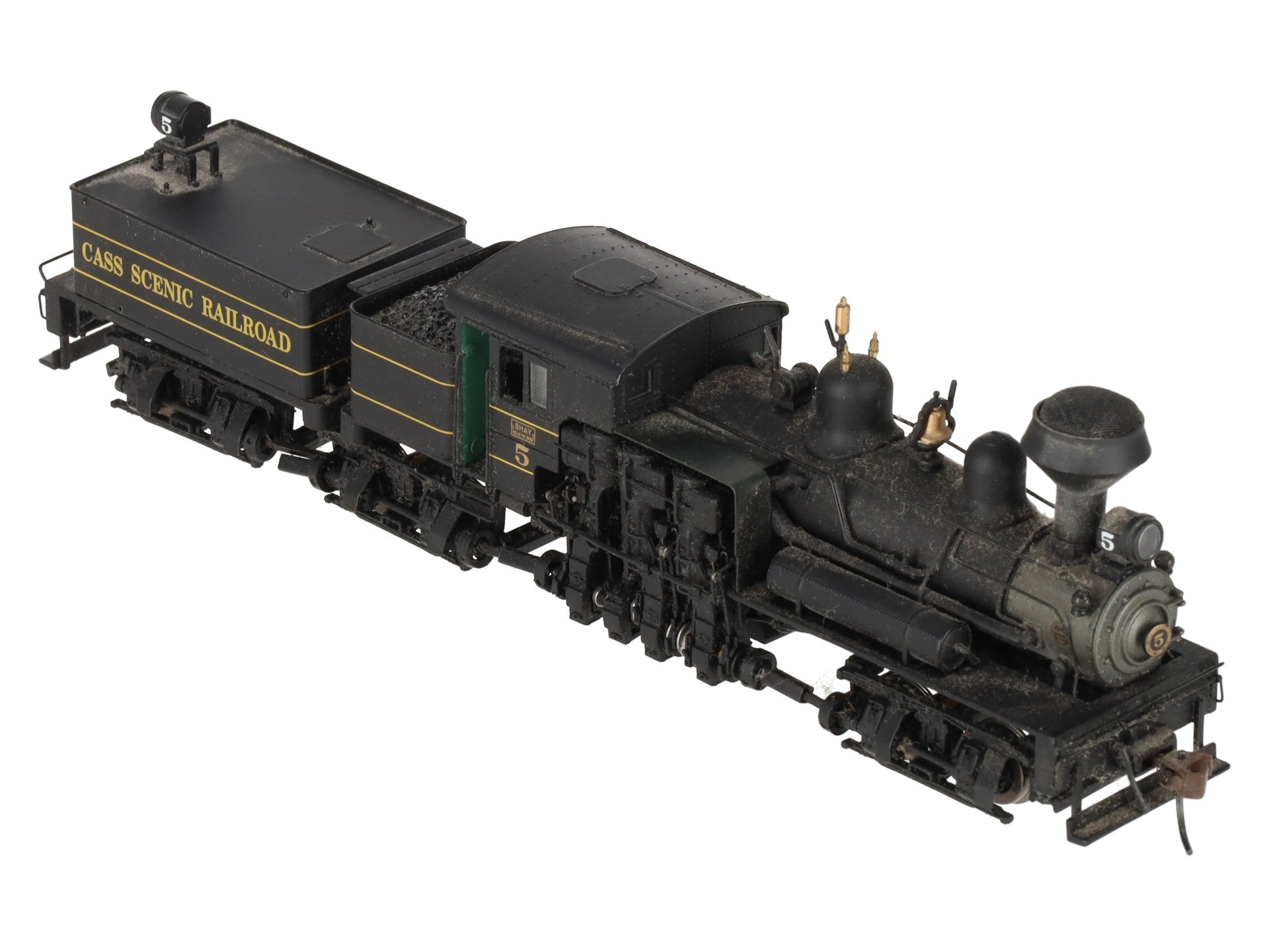 Bachmann 81906 HO Cass Scenic 80-Ton Three Truck Shay Locomotive & Tender #5 VG/Box