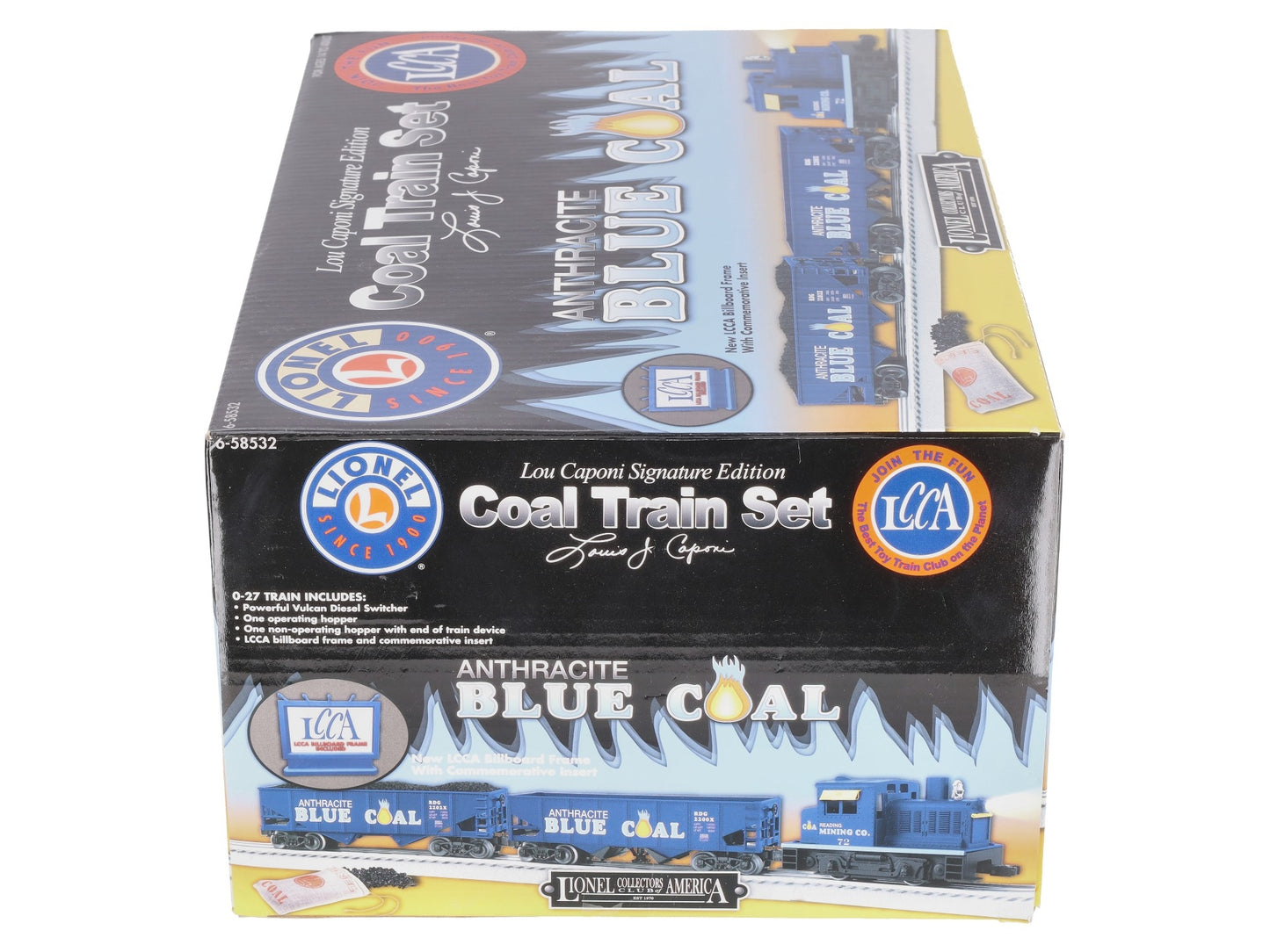Lionel 6-58532 Lou Caponi Signature Anthracite Blue Coal O Gauge Train Set EX/Box