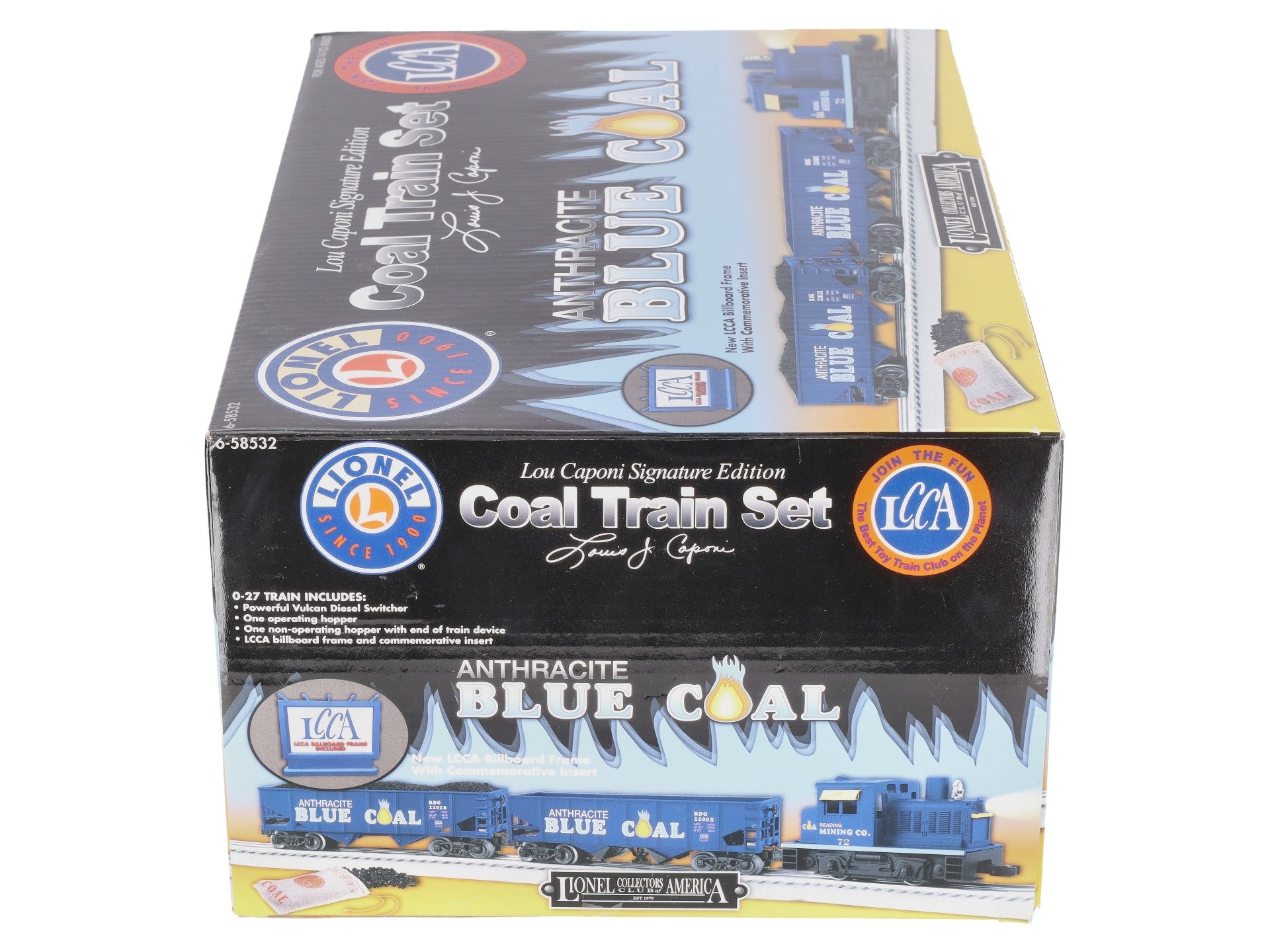 Lionel 6-58532 Lou Caponi Signature Anthracite Blue Coal O Gauge Train Set EX/Box