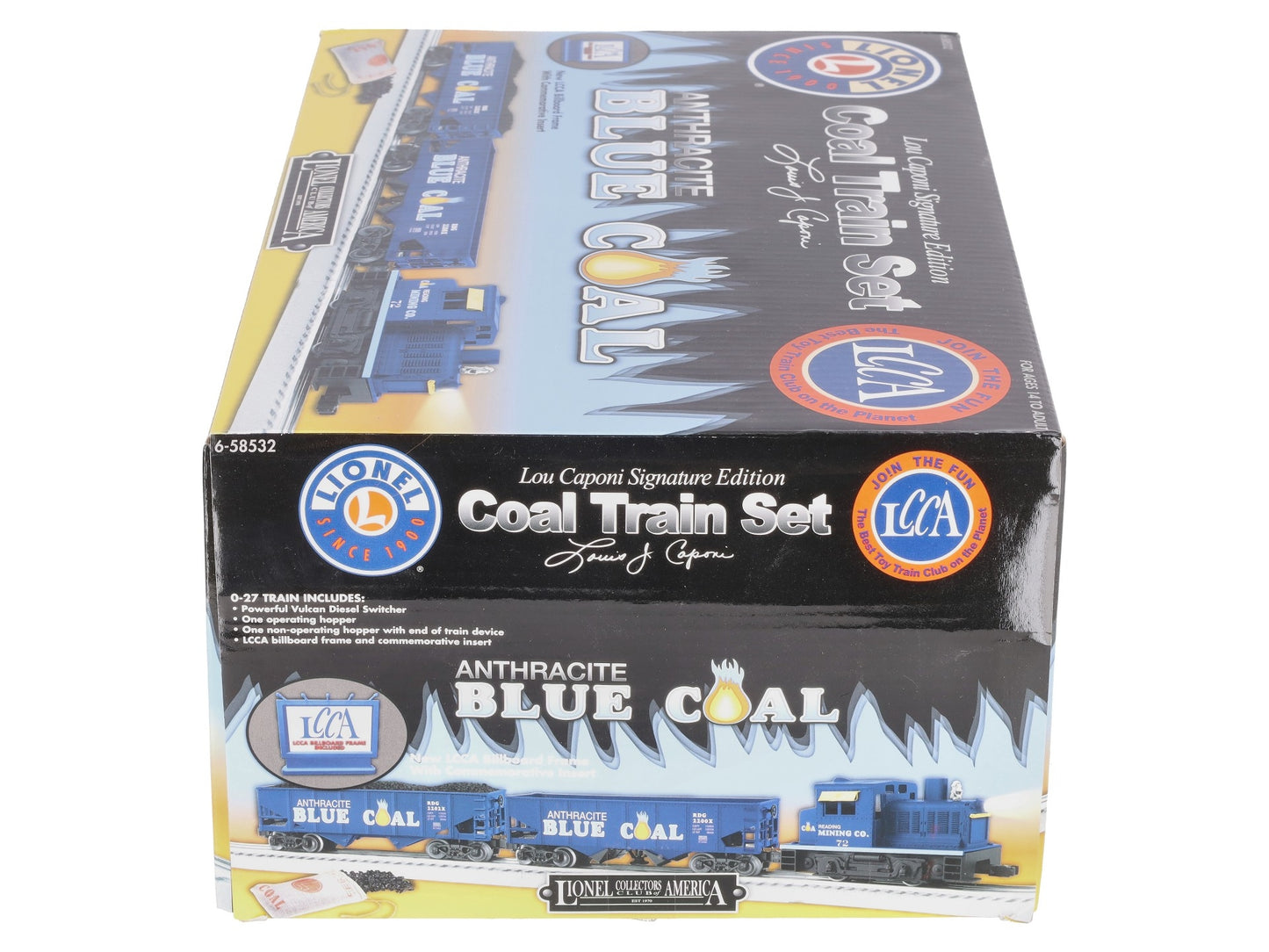 Lionel 6-58532 Lou Caponi Signature Anthracite Blue Coal O Gauge Train Set EX/Box