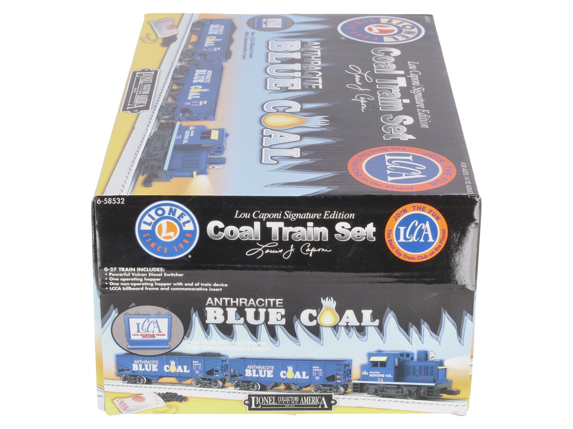 Lionel 6-58532 Lou Caponi Signature Anthracite Blue Coal O Gauge Train Set EX/Box
