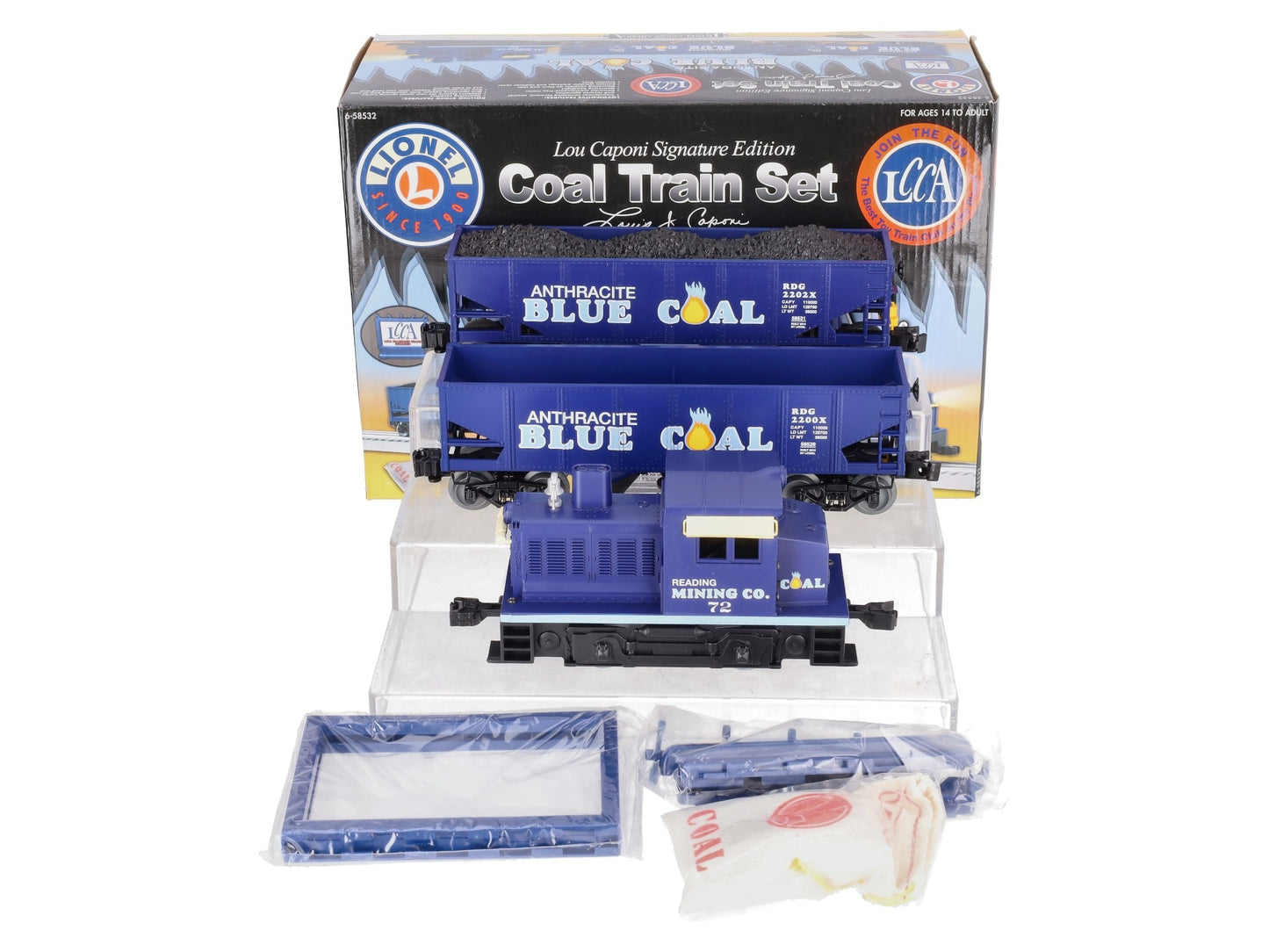 Lionel 6-58532 Lou Caponi Signature Anthracite Blue Coal O Gauge Train Set EX/Box