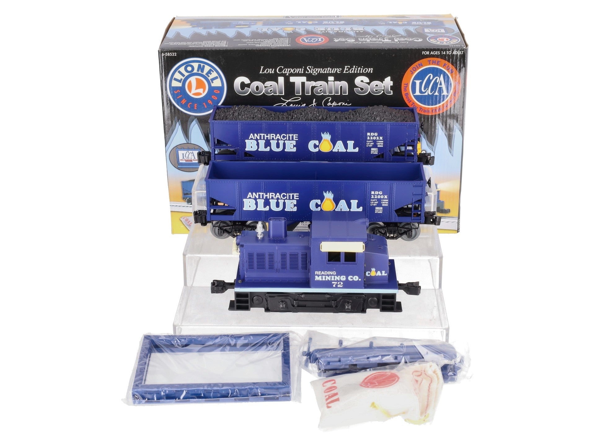 Lionel 6-58532 Lou Caponi Signature Anthracite Blue Coal O Gauge Train Set EX/Box