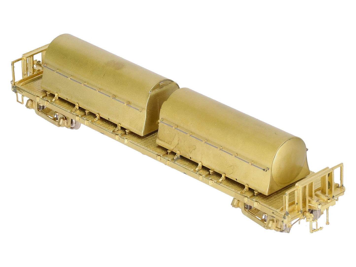 Overland 3158 HO Scale National Flat Car W/2 Milk Containers EX/Box