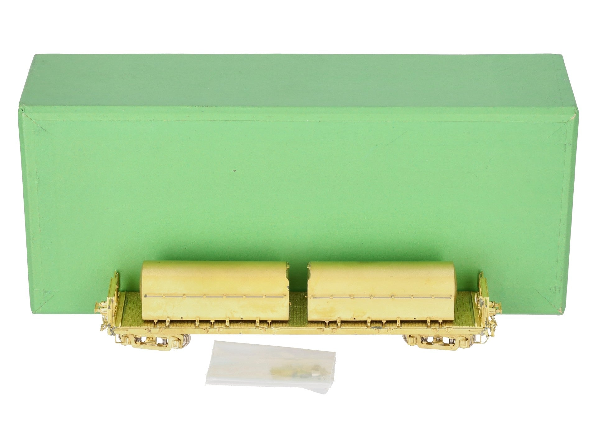 Overland 3158 HO Scale National Flat Car W/2 Milk Containers EX/Box