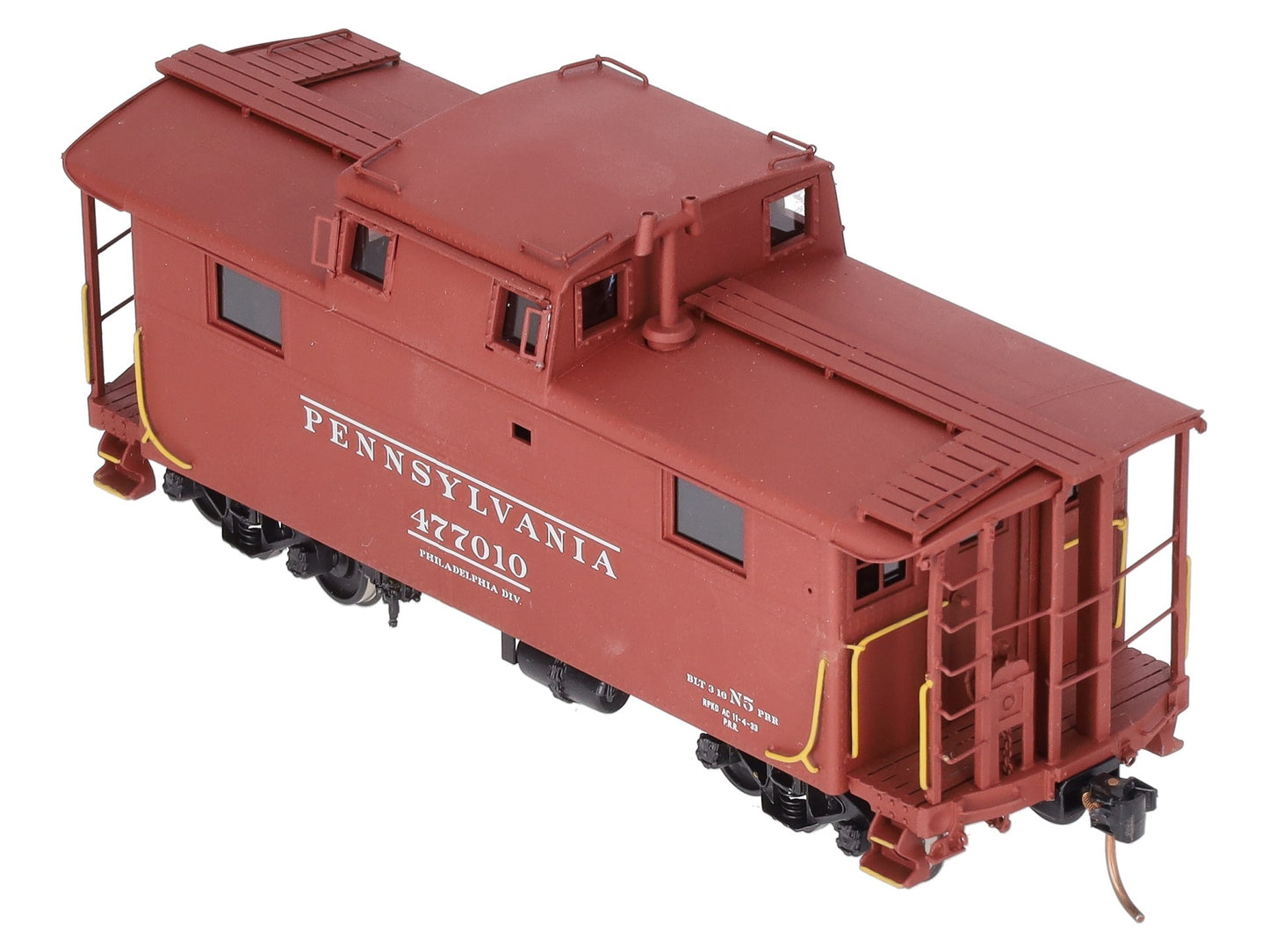 Overland OMI-1610/S BRASS S Scale PRR Steel Caboose N5A w/o Antenna -Painted EX/Box