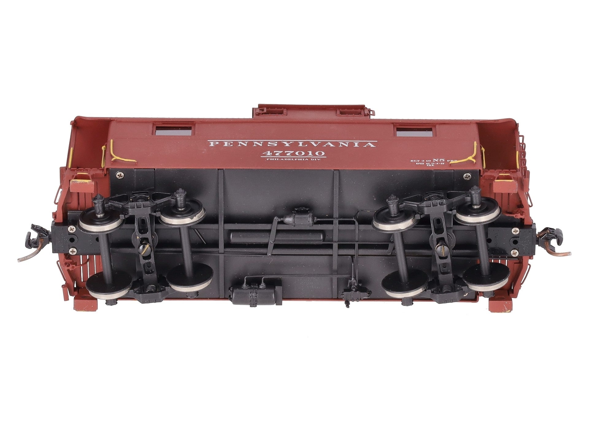 Overland OMI-1610/S BRASS S Scale PRR Steel Caboose N5A w/o Antenna -Painted EX/Box