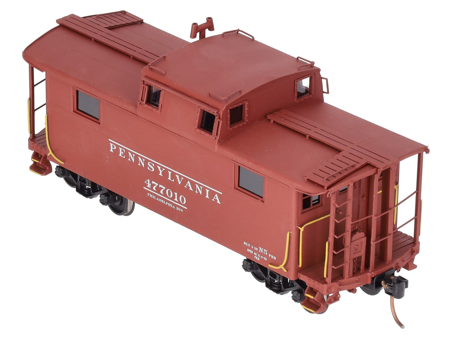 Overland OMI-1610/S BRASS S Scale PRR Steel Caboose N5A w/o Antenna -Painted EX/Box