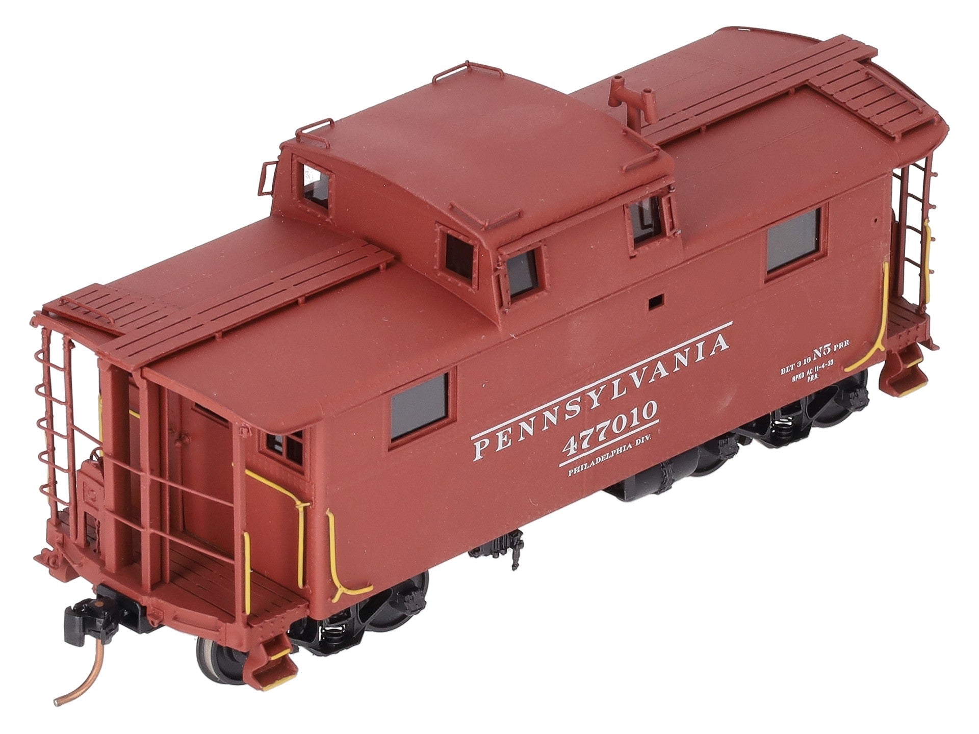 Overland OMI-1610/S BRASS S Scale PRR Steel Caboose N5A w/o Antenna -Painted EX/Box