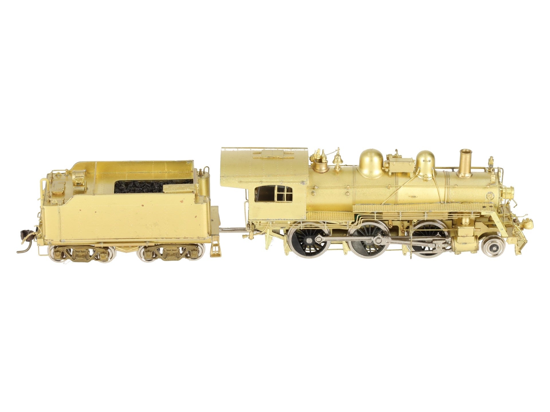 Pacific Fast Mail HO BRASS B&M B-15 2-6-0 Steam Locomotive & Tender -Unpainted EX/Box