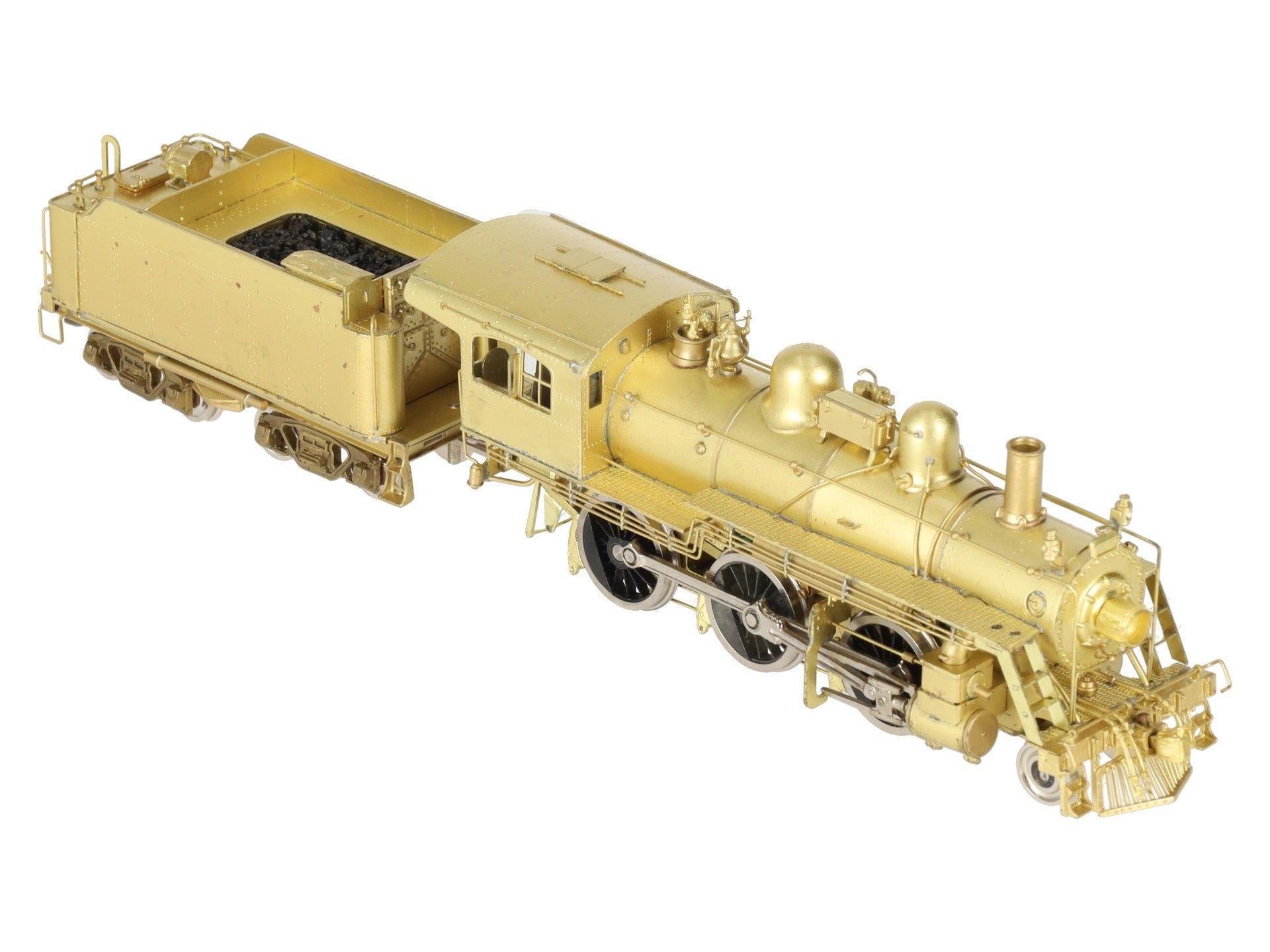 Pacific Fast Mail HO BRASS B&M B-15 2-6-0 Steam Locomotive & Tender -Unpainted EX/Box