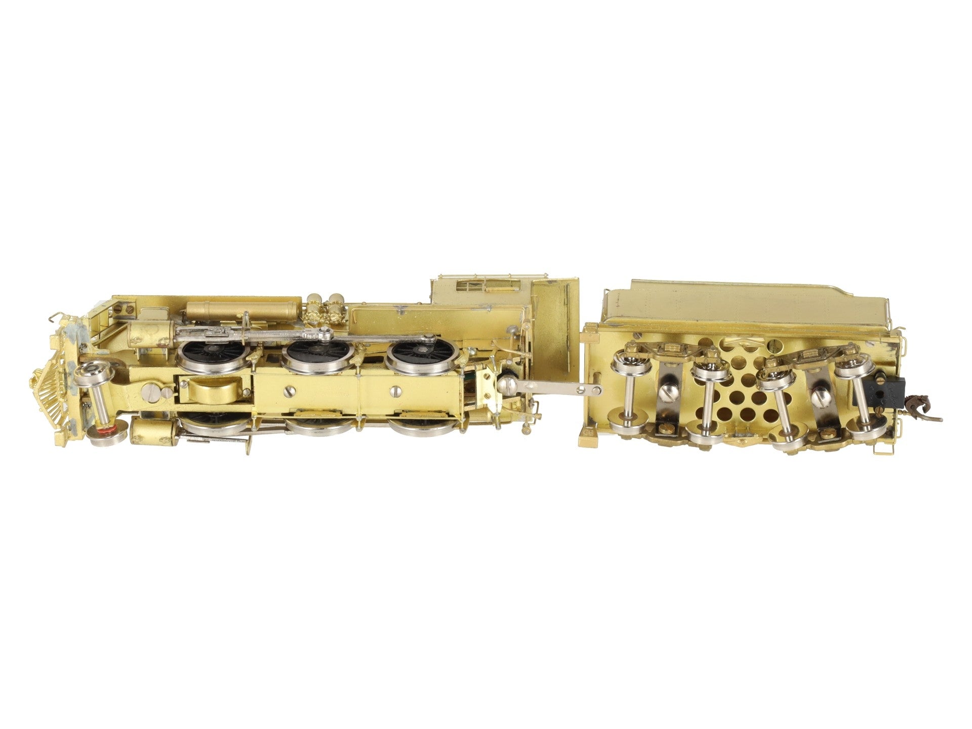 Pacific Fast Mail HO BRASS B&M B-15 2-6-0 Steam Locomotive & Tender -Unpainted EX/Box