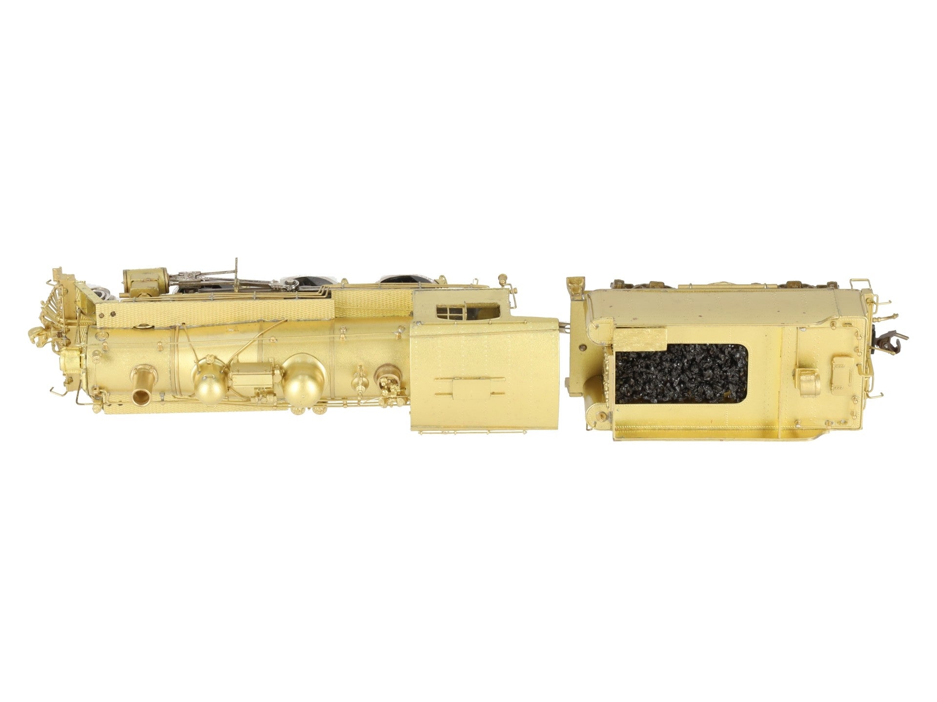 Pacific Fast Mail HO BRASS B&M B-15 2-6-0 Steam Locomotive & Tender -Unpainted EX/Box