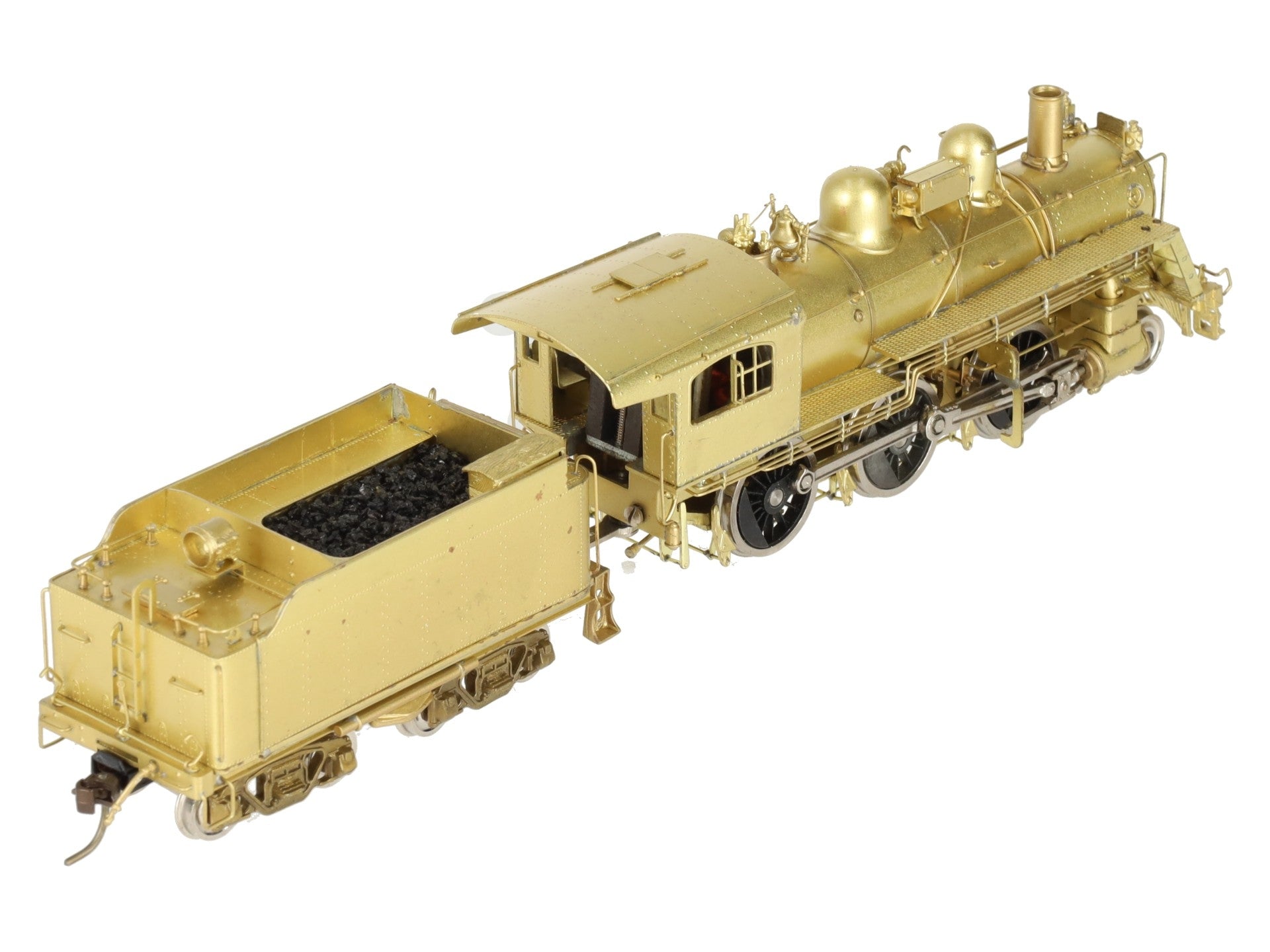 Pacific Fast Mail HO BRASS B&M B-15 2-6-0 Steam Locomotive & Tender -Unpainted EX/Box