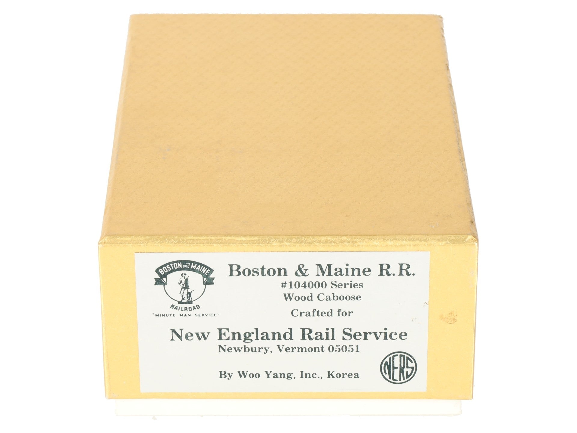 New England Rail HO Scale Brass Boston & Maine Wood Caboose #104000 Series EX/Box