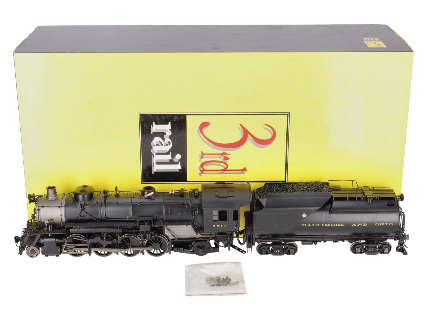 Sunset Models O 2-Rail BRASS B&O Q-4B 2-8-2 Mikado Steam Loco & Tender #4611 EX/Box