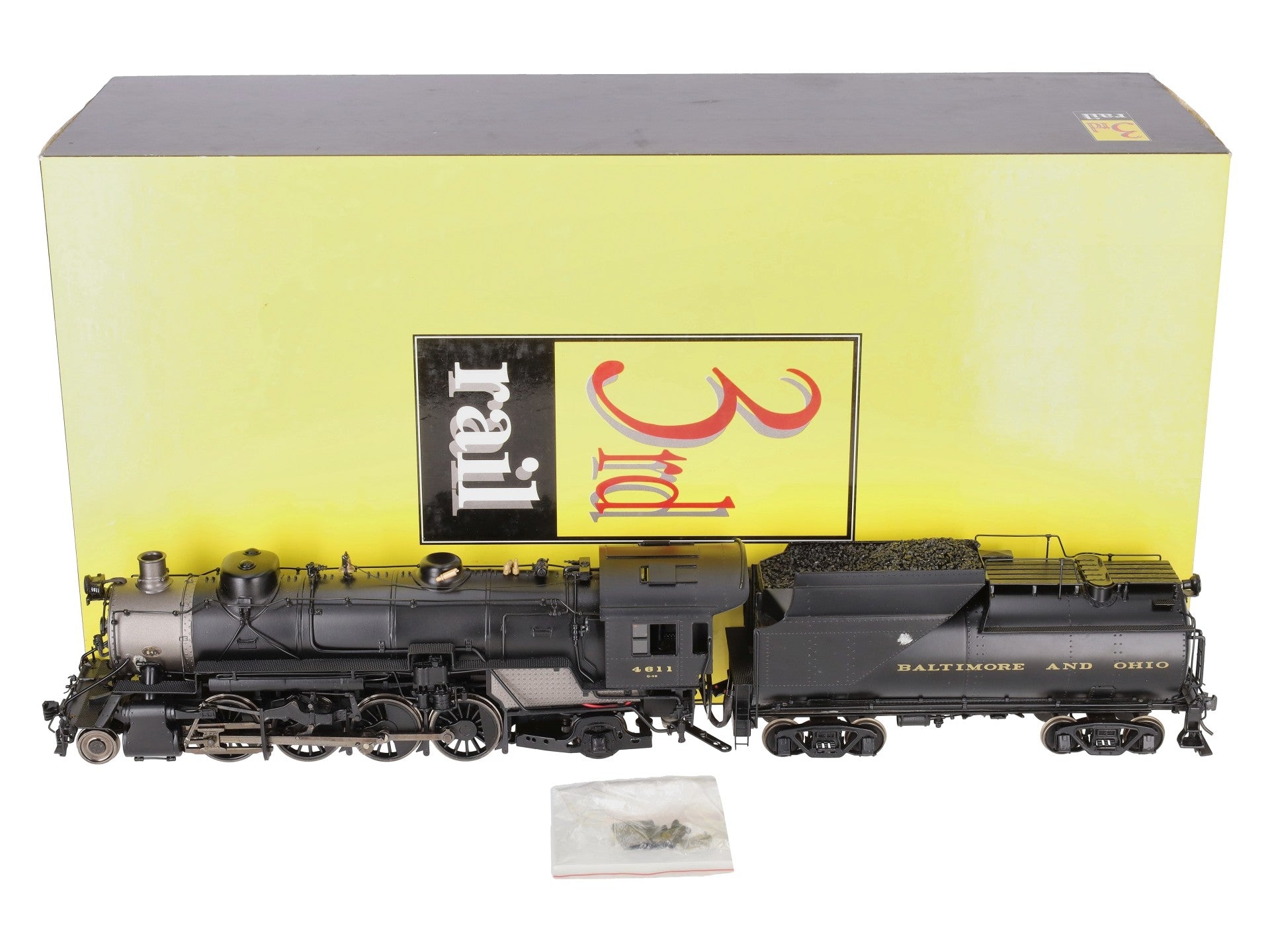 Sunset Models O 2-Rail BRASS B&O Q-4B 2-8-2 Mikado Steam Loco & Tender #4611 EX/Box