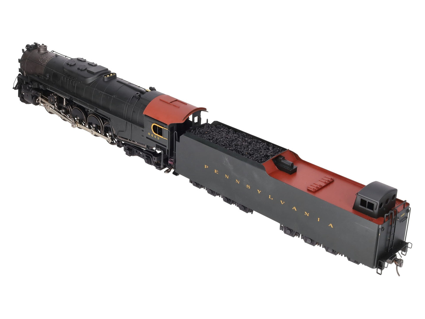Sunset Models O Brass PRR J1a 2-10-4 Steam Locomotive & Tender #6443 (2-Rail) EX/Box