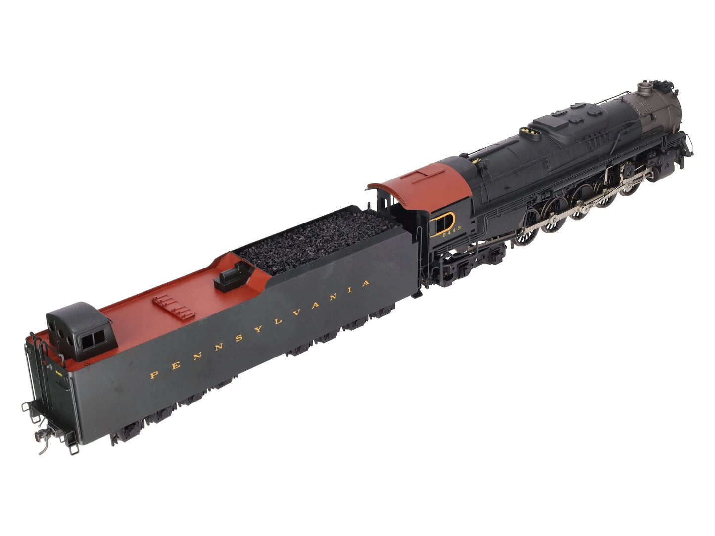 Sunset Models O Brass PRR J1a 2-10-4 Steam Locomotive & Tender #6443 (2-Rail) EX/Box