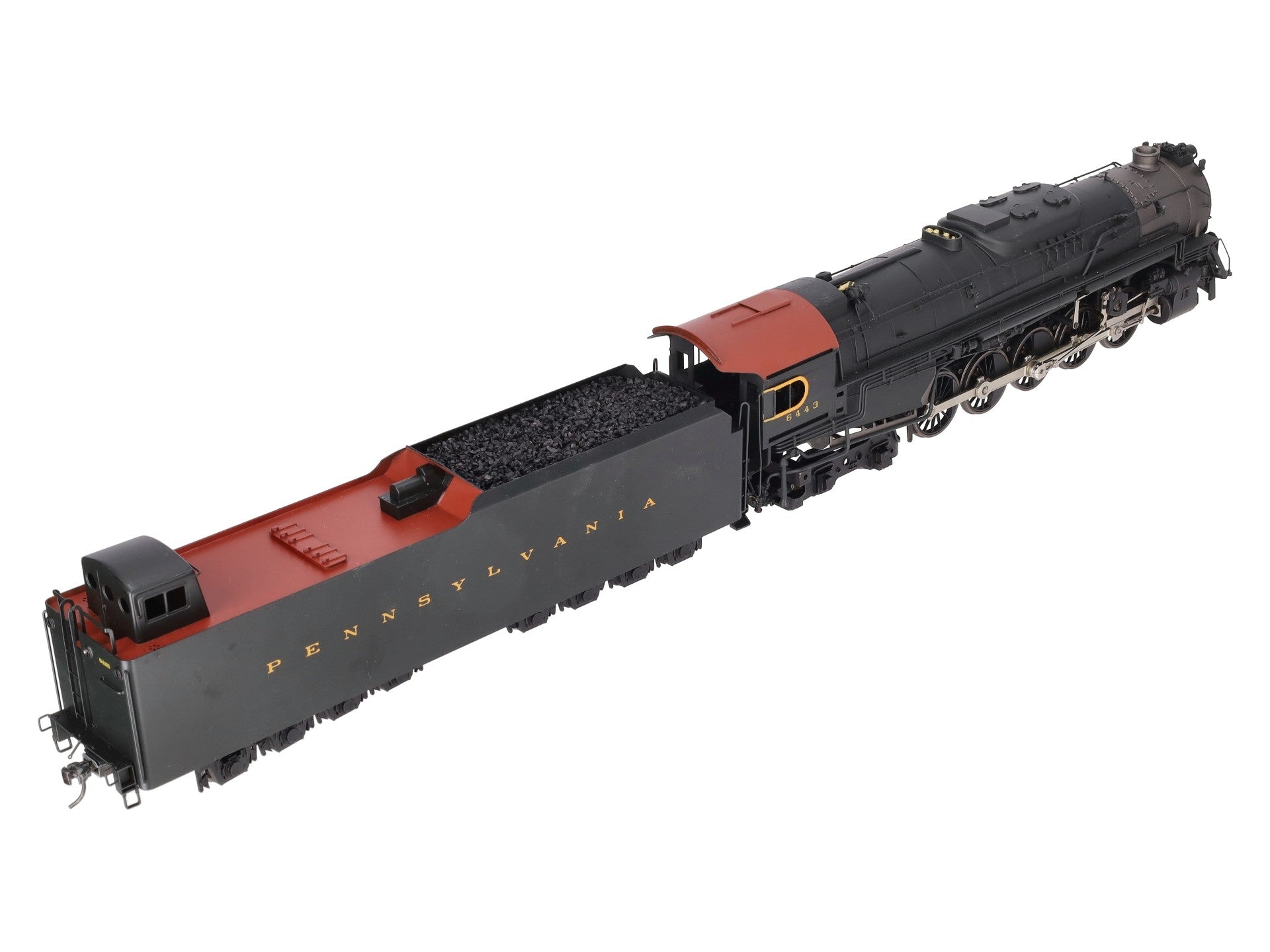 Sunset Models O Brass PRR J1a 2-10-4 Steam Locomotive & Tender #6443 (2-Rail) EX/Box