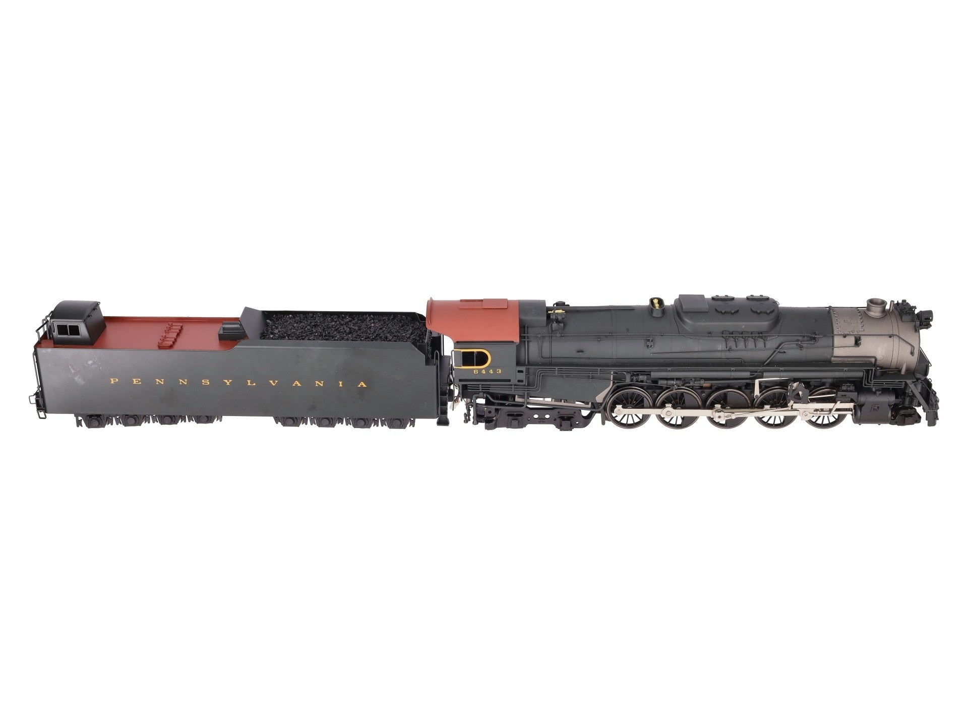 Sunset Models O Brass PRR J1a 2-10-4 Steam Locomotive & Tender #6443 (2-Rail) EX/Box