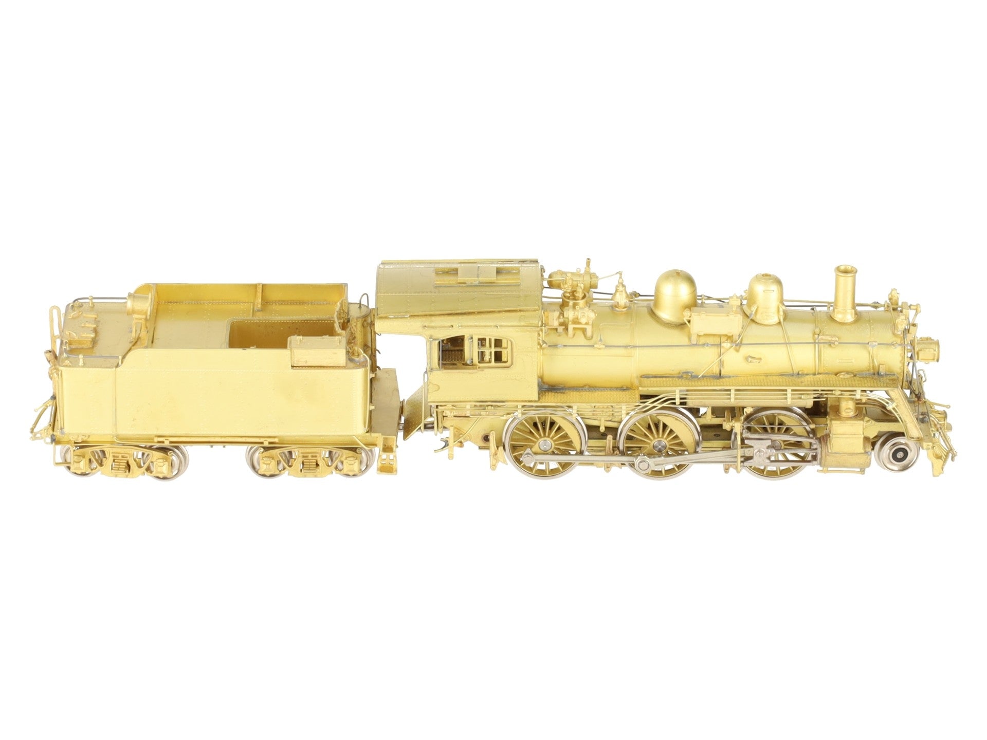 Overland 1514 HO Brass B&M B-15 2-6-0 W/ road Pilot Locomotive & Tender EX/Box