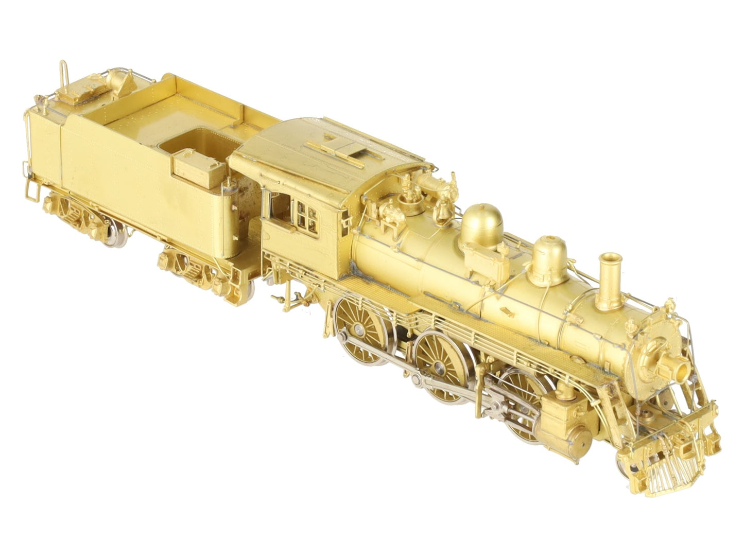 Overland 1514 HO Brass B&M B-15 2-6-0 W/ road Pilot Locomotive & Tender EX/Box