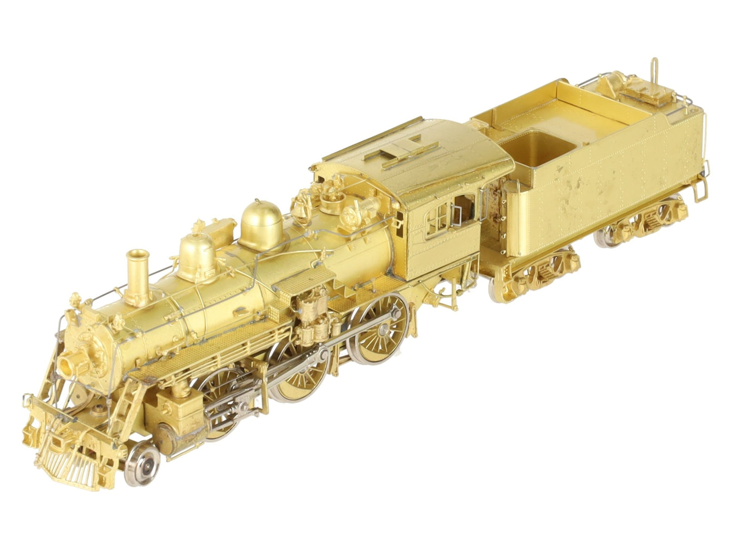Overland 1514 HO Brass B&M B-15 2-6-0 W/ road Pilot Locomotive & Tender EX/Box