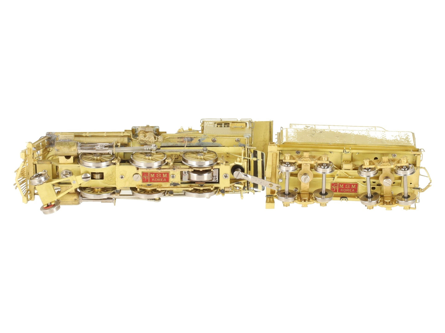 Overland 1514 HO Brass B&M B-15 2-6-0 W/ road Pilot Locomotive & Tender EX/Box