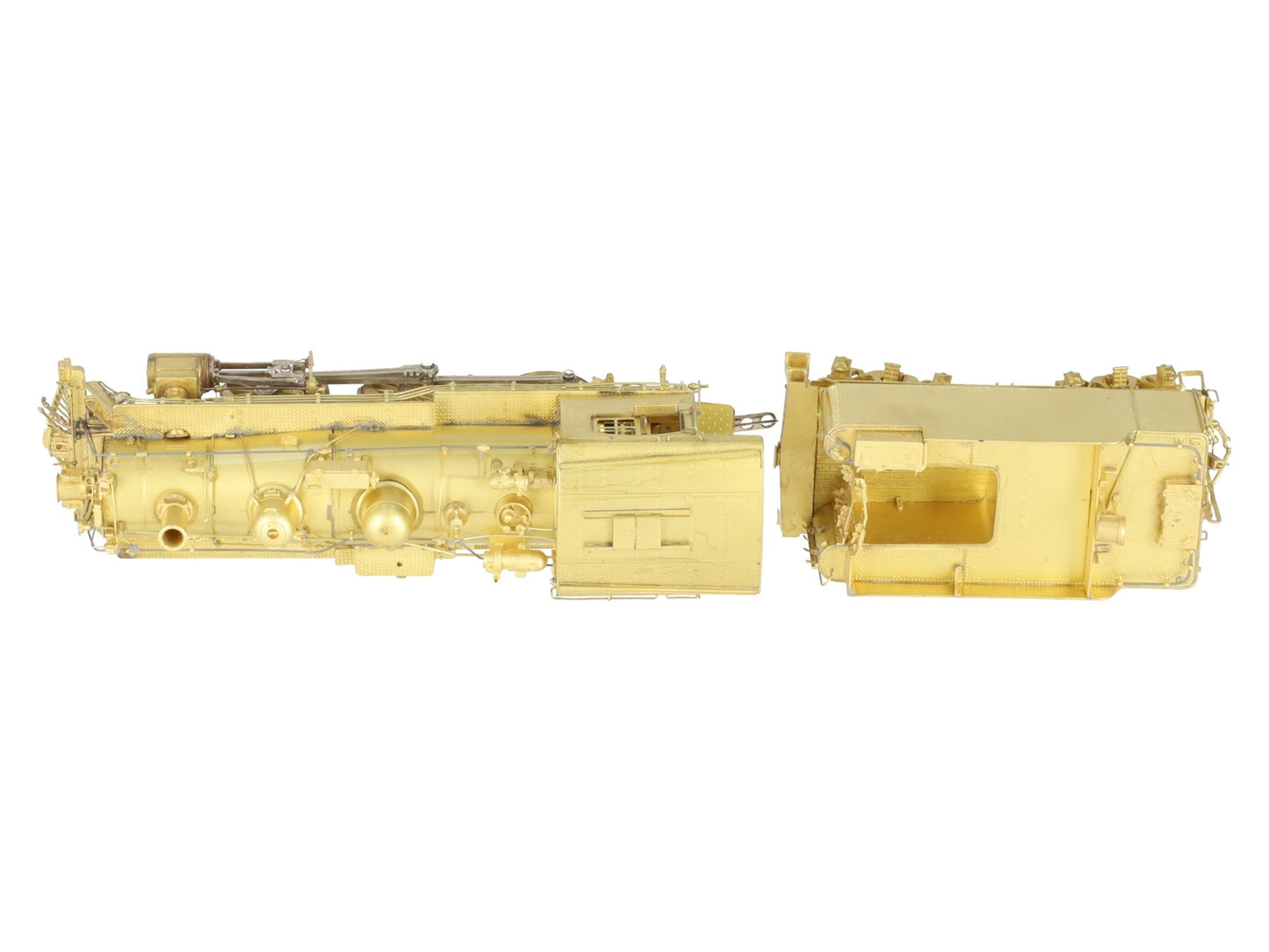 Overland 1514 HO Brass B&M B-15 2-6-0 W/ road Pilot Locomotive & Tender EX/Box