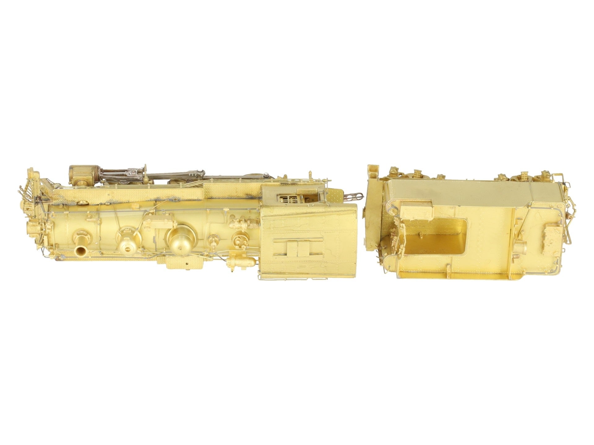 Overland 1514 HO Brass B&M B-15 2-6-0 W/ road Pilot Locomotive & Tender EX/Box