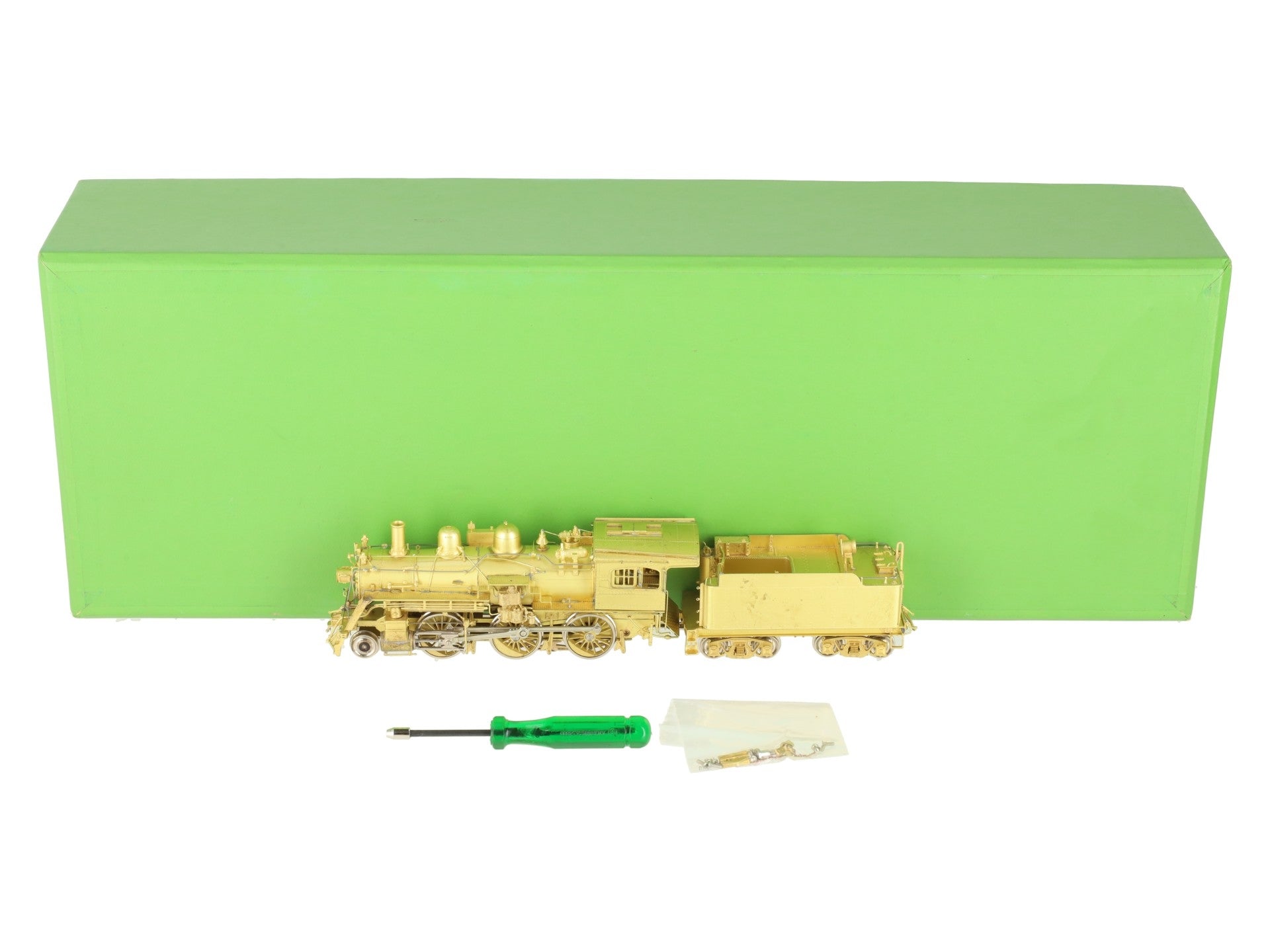 Overland 1514 HO Brass B&M B-15 2-6-0 W/ road Pilot Locomotive & Tender EX/Box