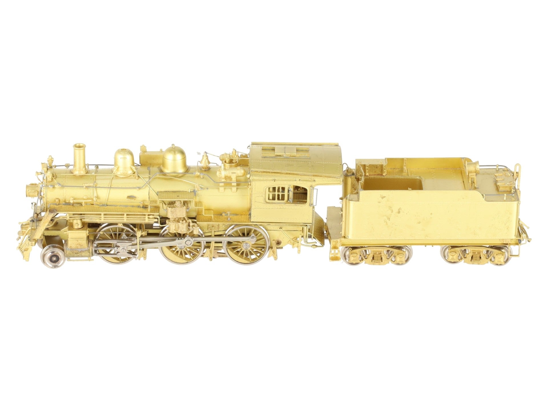 Overland 1514 HO Brass B&M B-15 2-6-0 W/ road Pilot Locomotive & Tender EX/Box