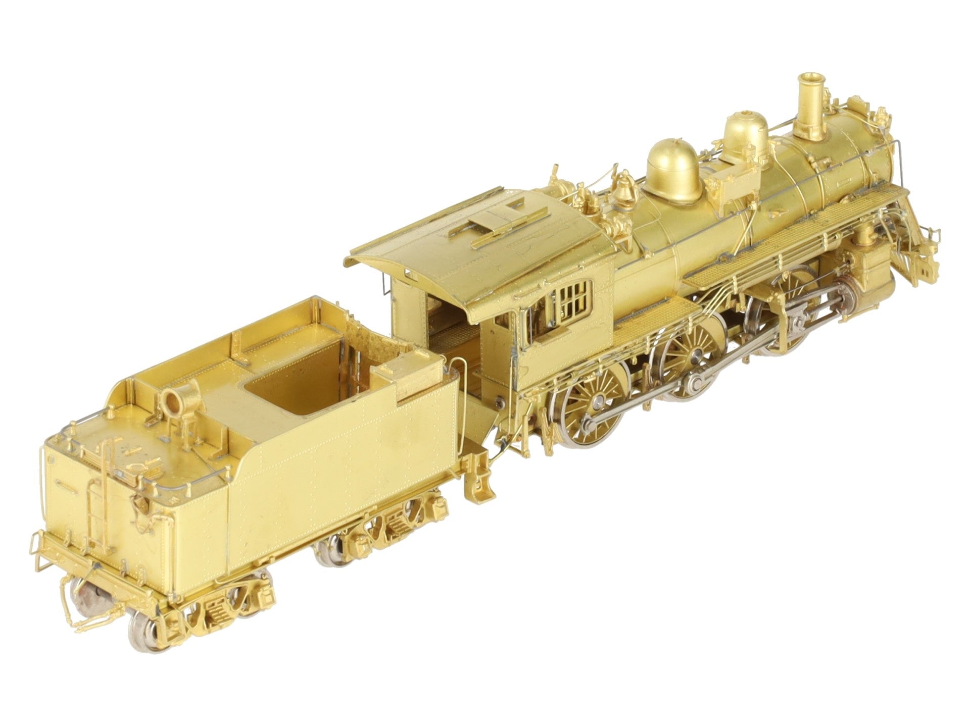 Overland 1514 HO Brass B&M B-15 2-6-0 W/ road Pilot Locomotive & Tender EX/Box