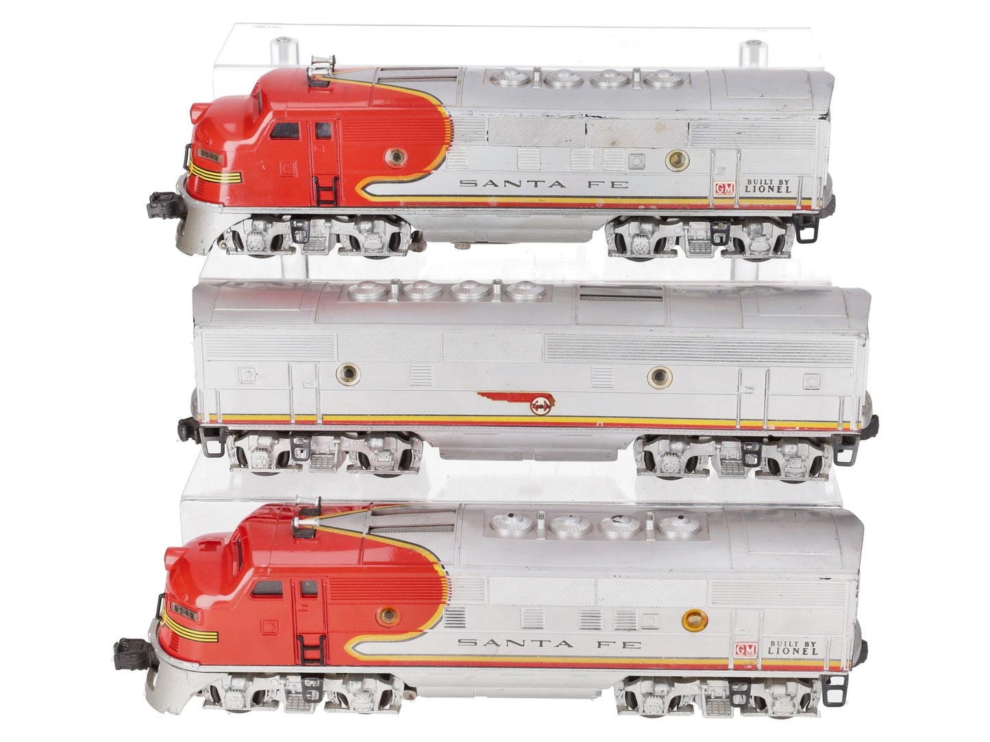 Lionel 2343 Vintage O Santa Fe F3 ABA Diesel Locomotive Set VG