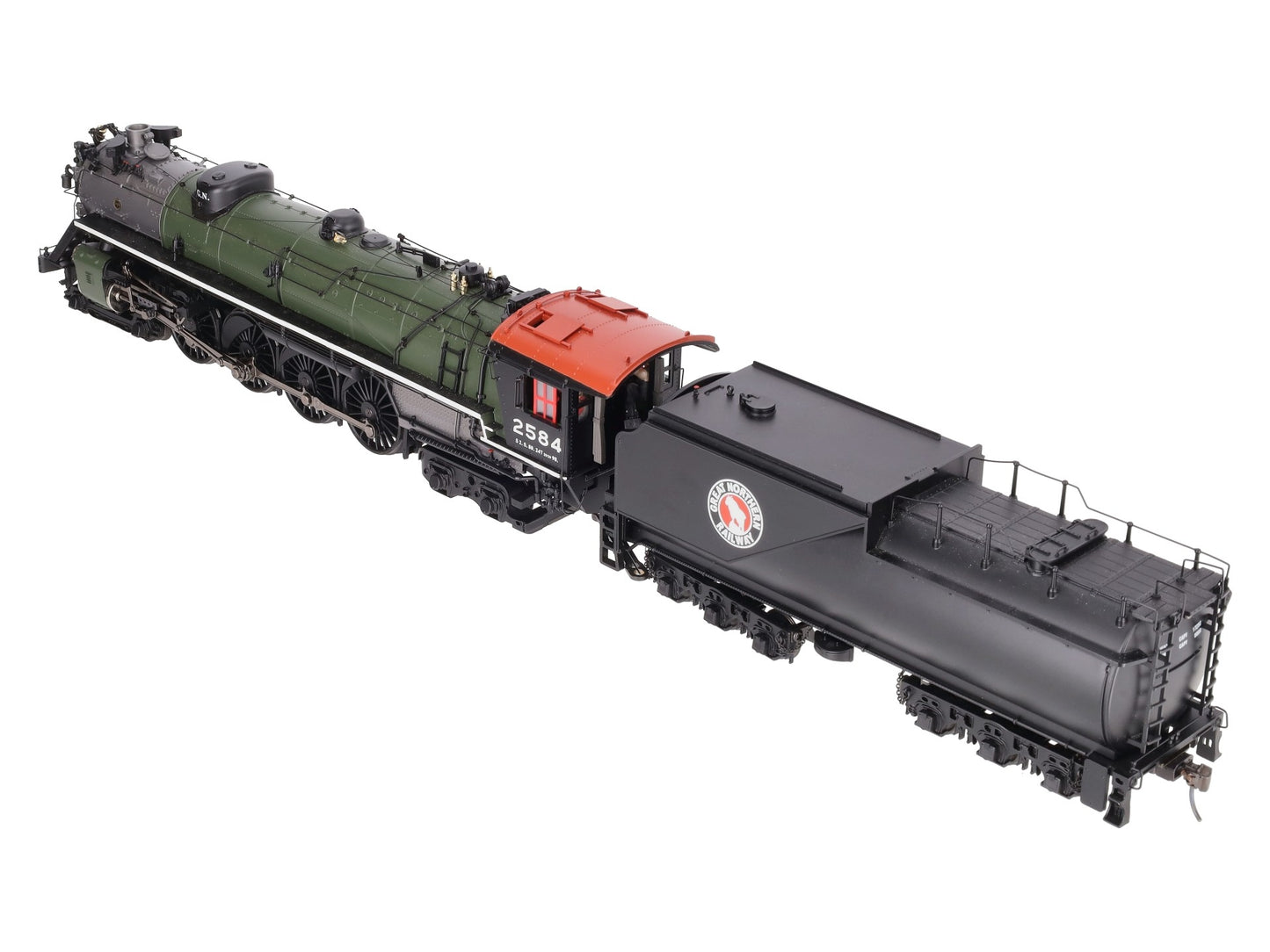 MTH 20-3145-2 O Scale Great Northern S-2 4-8-4 Steam Locomotive W/ PS3 #2584 EX/Box