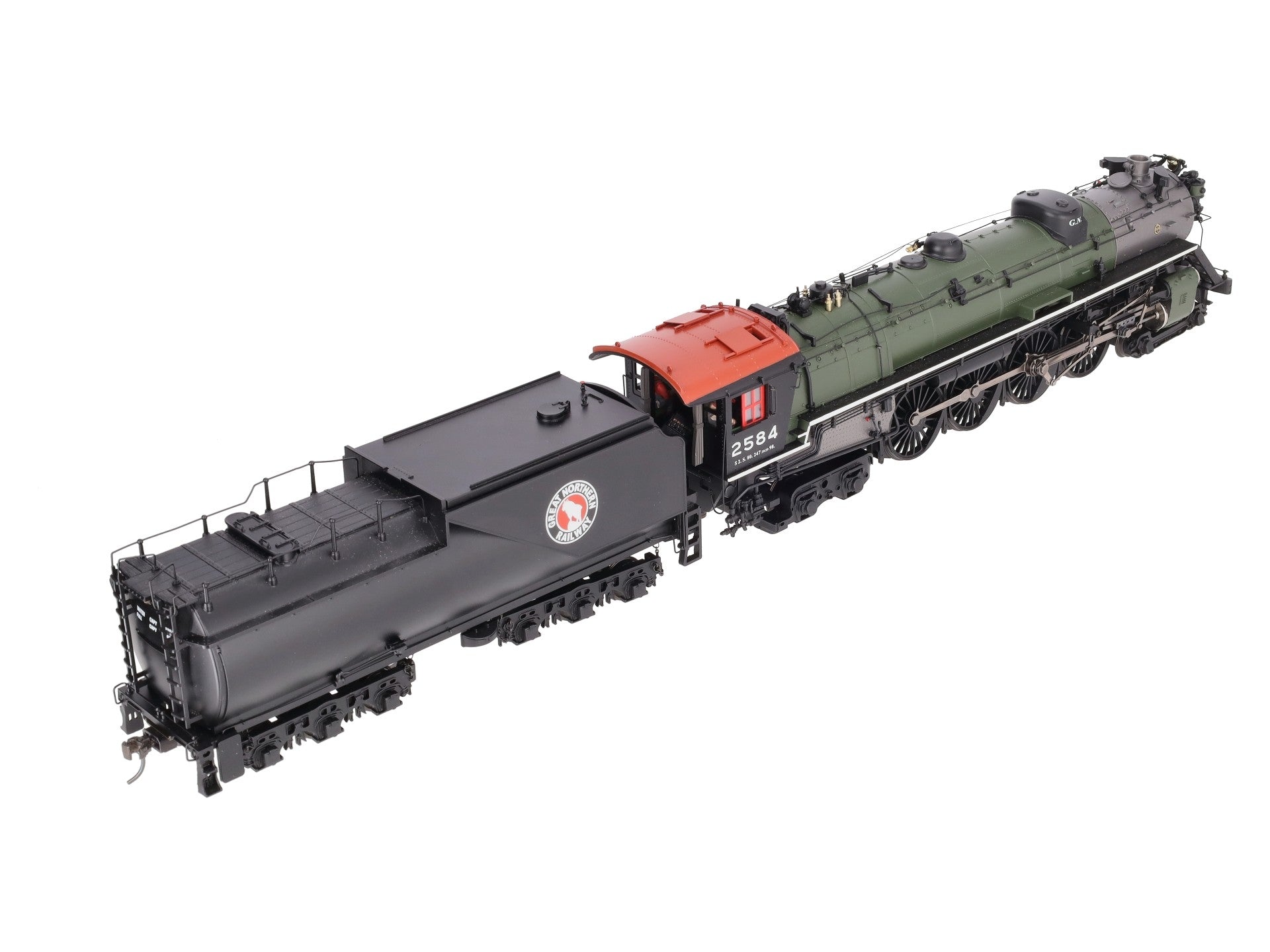 MTH 20-3145-2 O Scale Great Northern S-2 4-8-4 Steam Locomotive W/ PS3 #2584 EX/Box