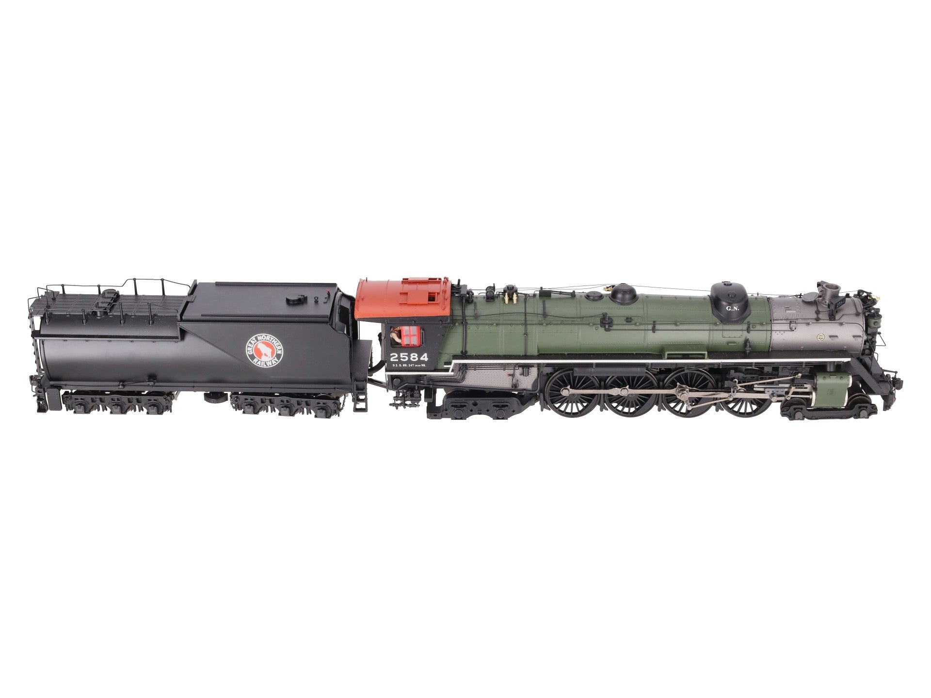 MTH 20-3145-2 O Scale Great Northern S-2 4-8-4 Steam Locomotive W/ PS3 #2584 EX/Box