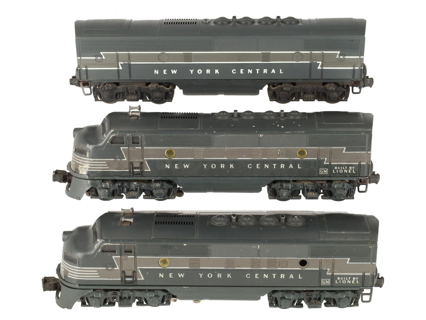 Lionel 2354 Vintage O New York Central F-3 ABA Diesel Locomotives Set VG