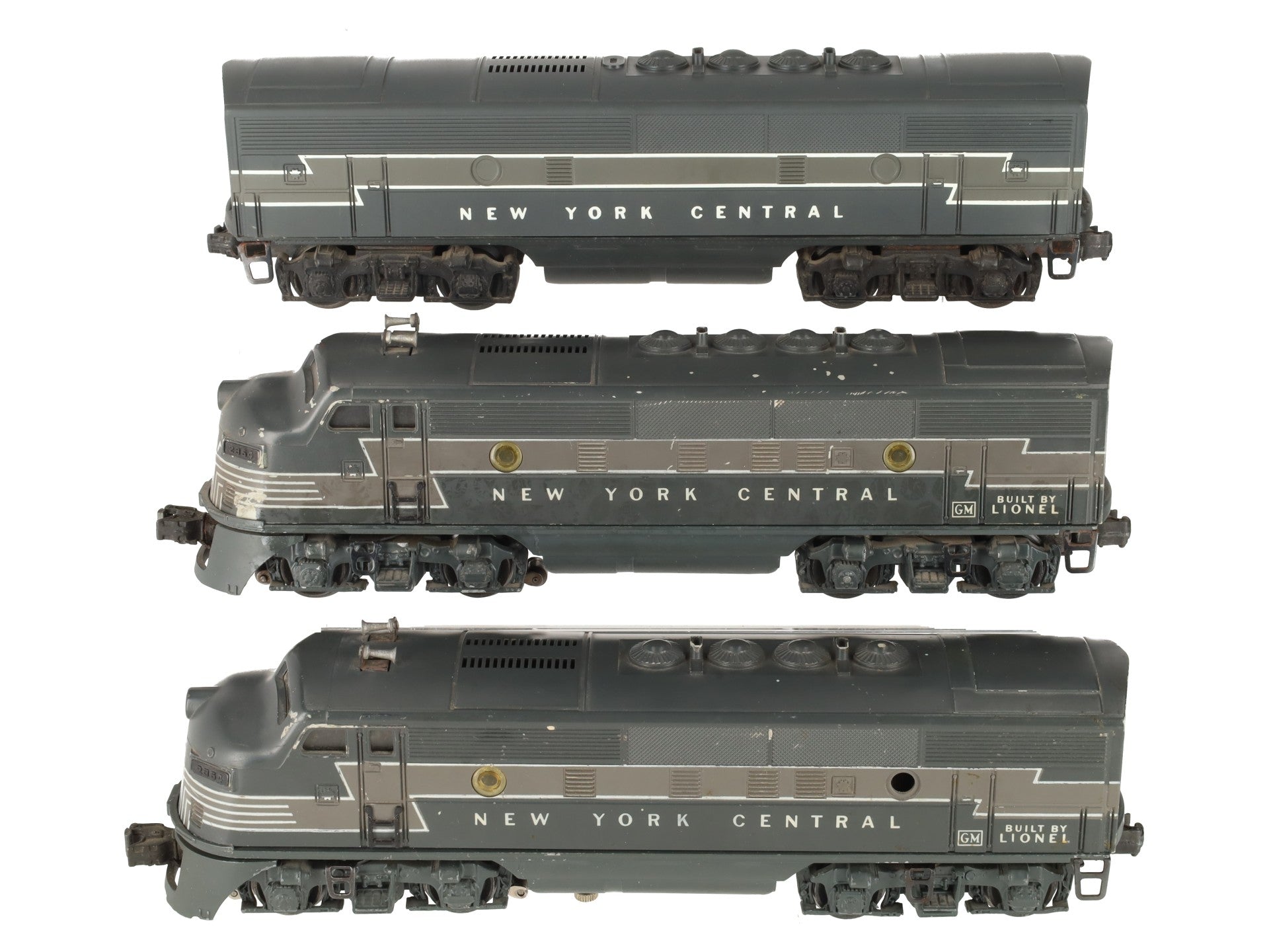 Lionel 2354 Vintage O New York Central F-3 ABA Diesel Locomotives Set VG